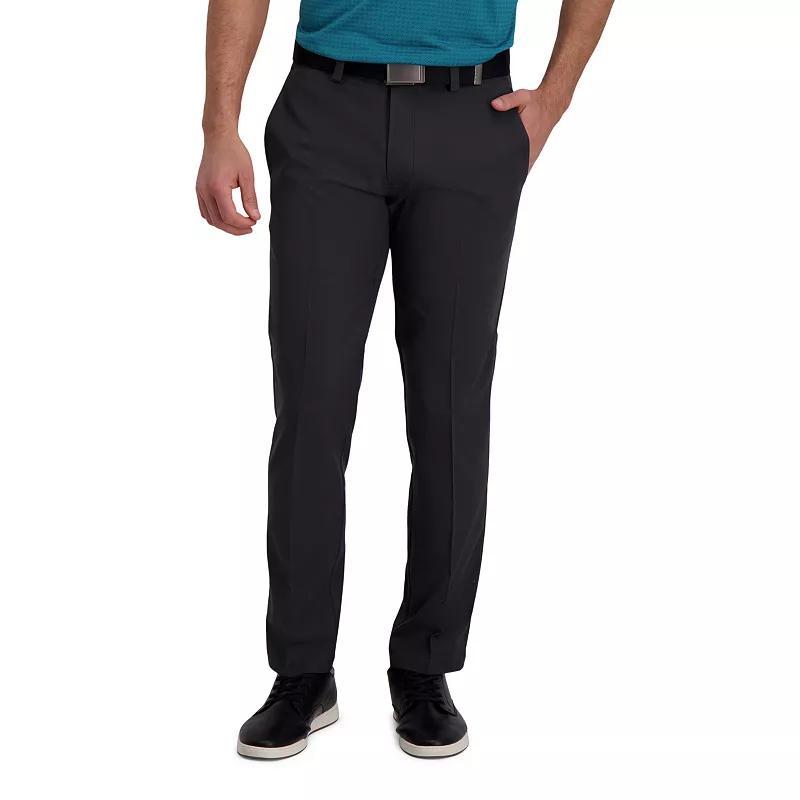 Men's Haggar® Cool Right® Performance Flex Straight-Fit Flat-Front Pants, Size: 40 X 32, Dark Gray Grey Product Image