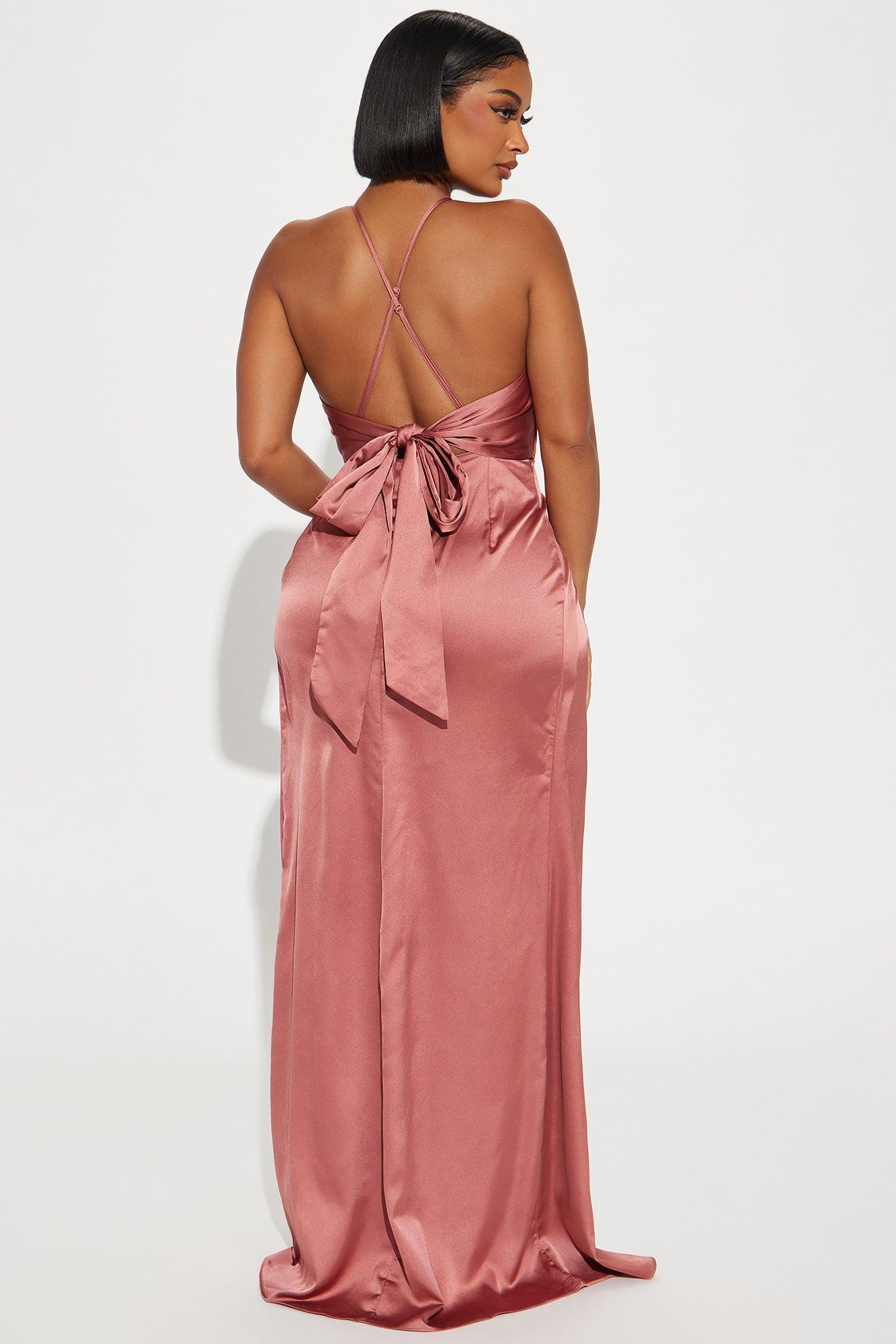 Adore Satin Gown - Marsala Product Image