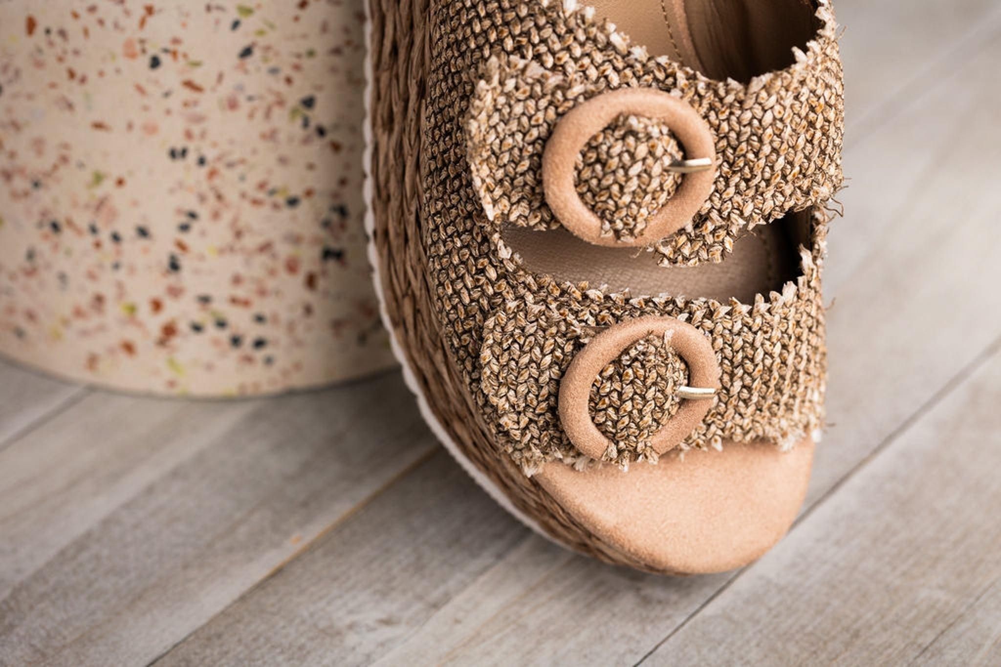 Eriwen Buckle Wedge in Taupe (Online Exclusive) Product Image