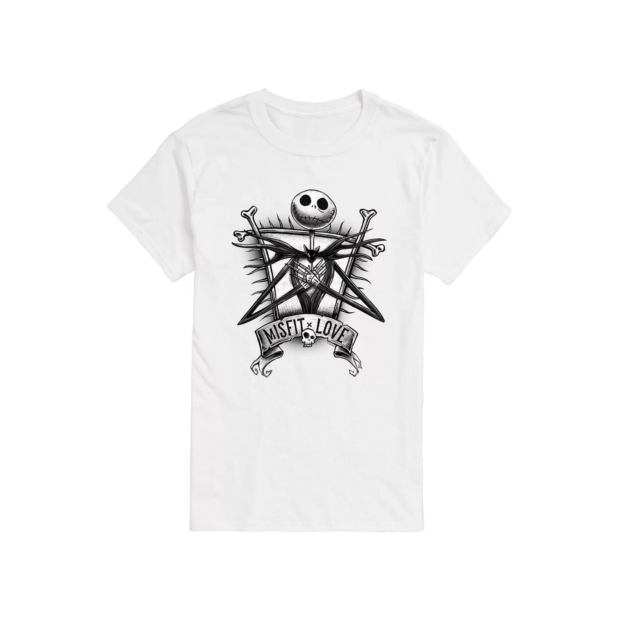 Disneys Nightmare Before Christmas Jack Mens Graphic Tee Ivory Product Image