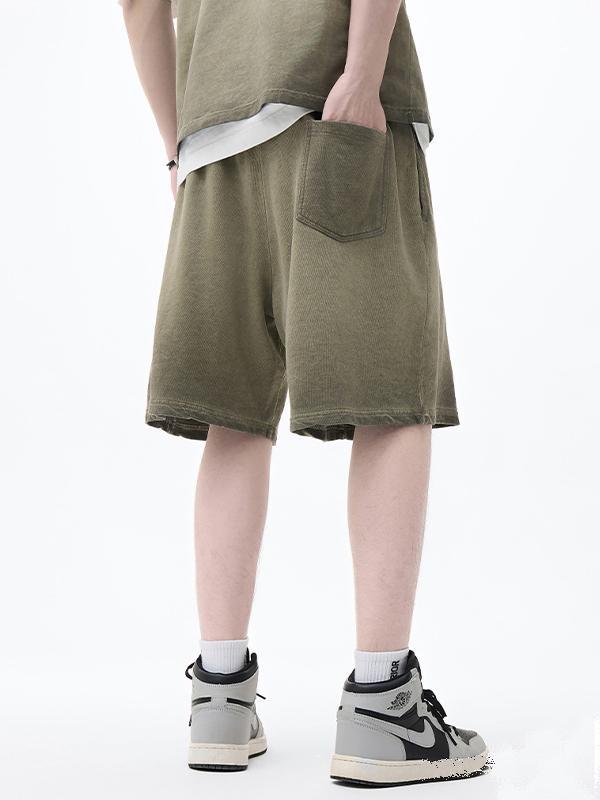 Men's Washed Distressed Ombre Shorts Product Image