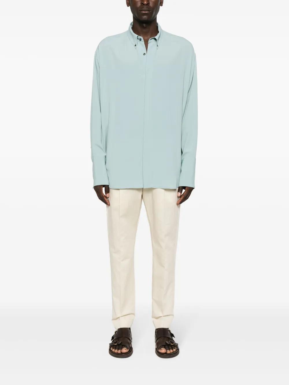 PT TORINO Feather-detail Poplin Trousers In Beige Product Image