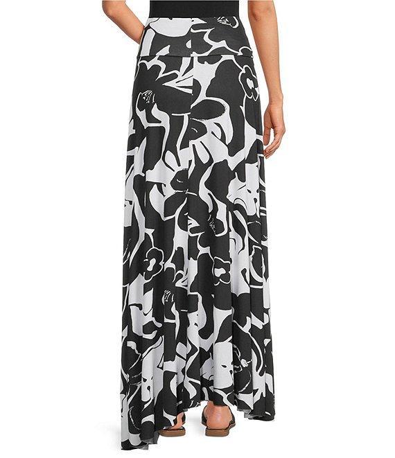 ELAN Stretch Knit Floral Print Strapless Convertible Dress Product Image