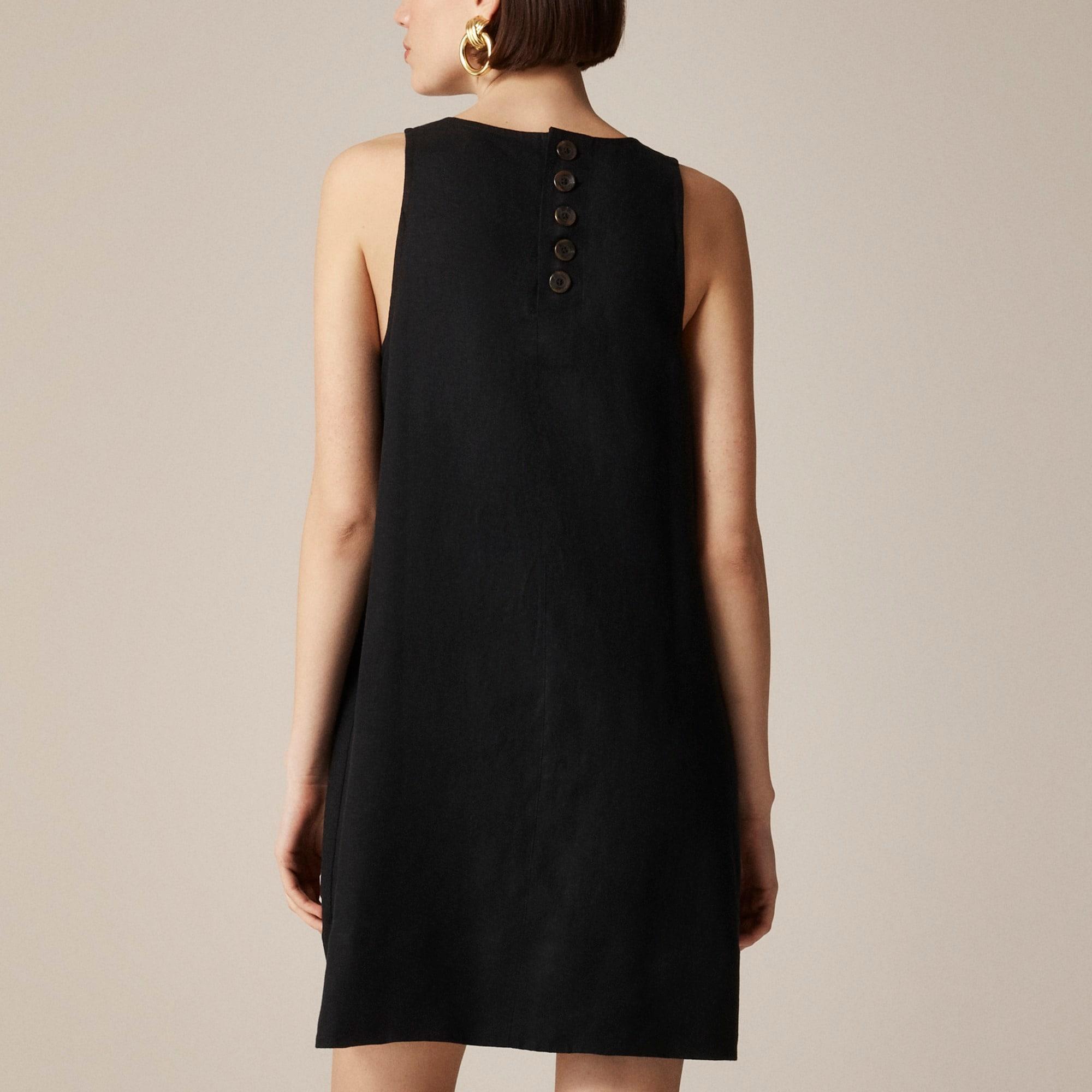 Maxine button-back dress in linen Product Image