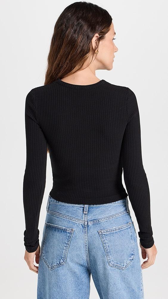 AGOLDE Alma Shrunken Crew Neck Top | Shopbop Product Image