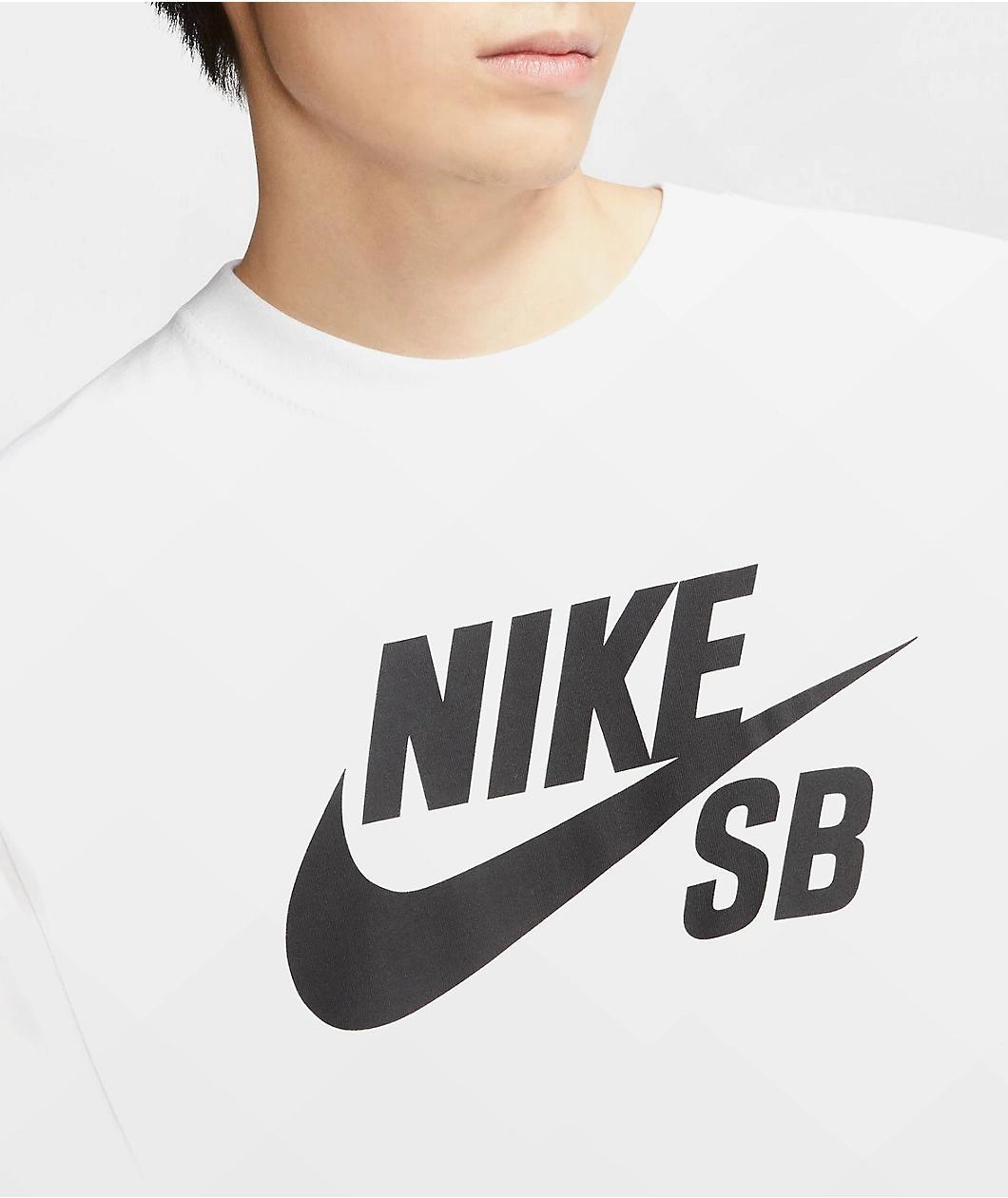 Nike SB Logo HBR White T-Shirt Product Image