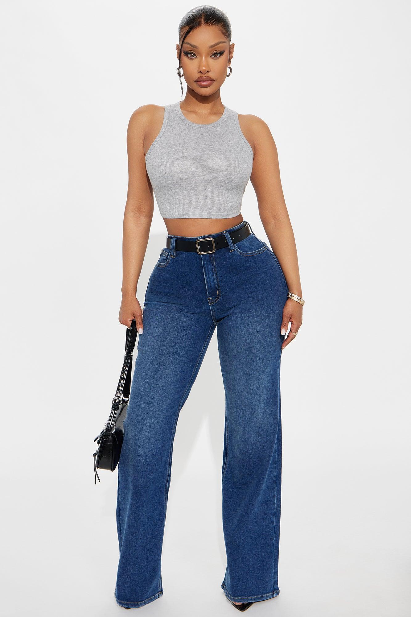 Cara Ribbed Tank - Heather Grey Product Image