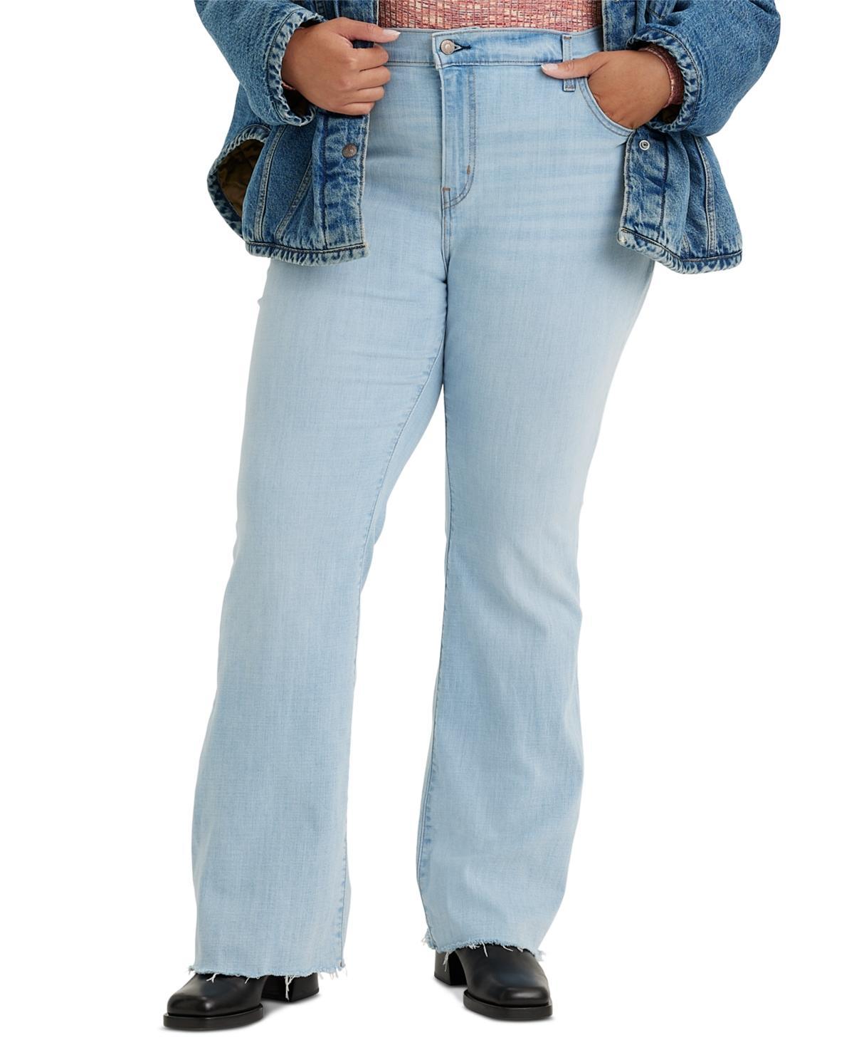 Levis Womens Plus Size 726 High-Rise Flare Jeans - Medium Indigo Worn In 24 Product Image