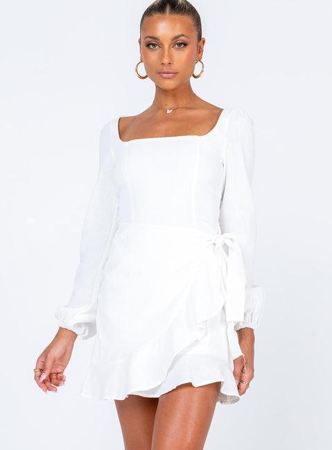 The Villa Mini Dress White Product Image