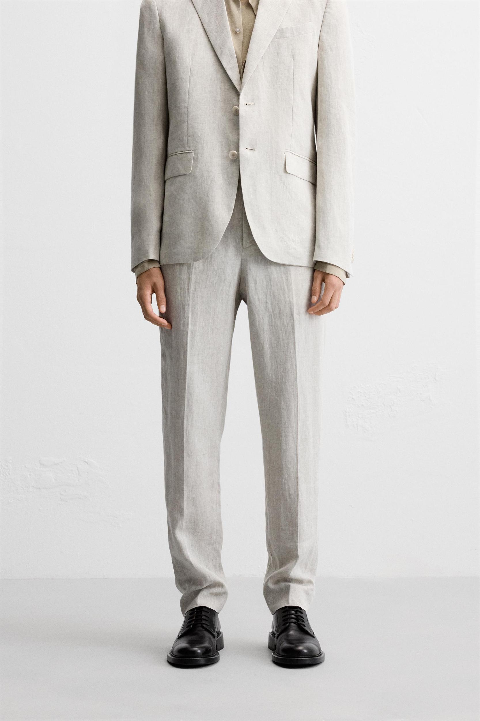 SUIT PANTS IN 100% LINEN Product Image