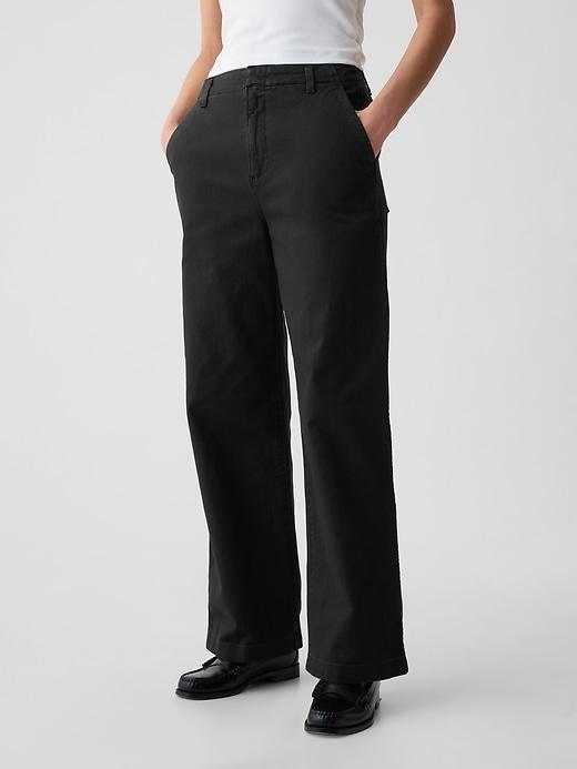 Mid Rise Loose Khakis Product Image
