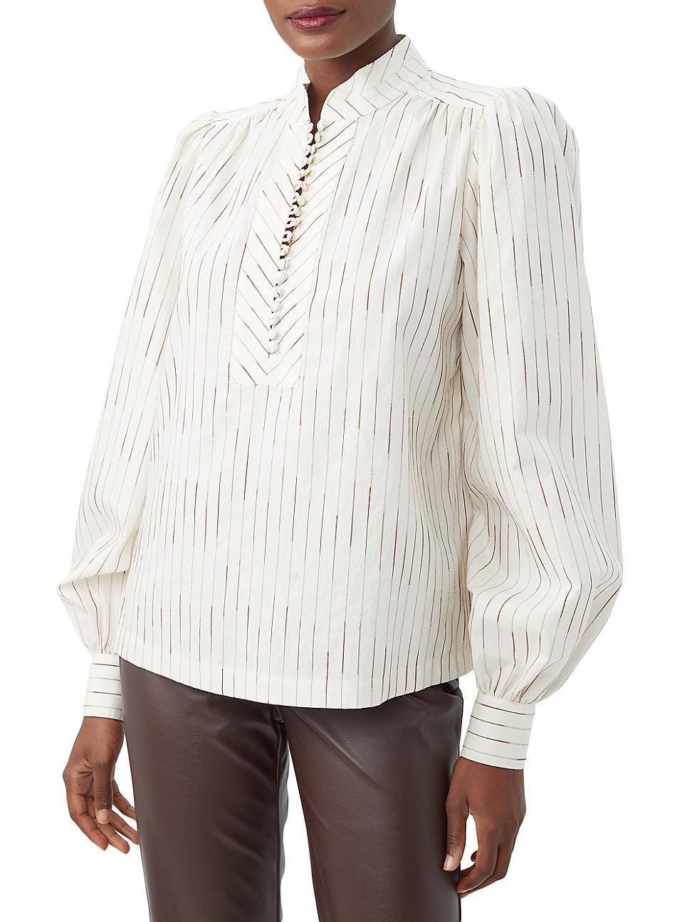 Womens Sisi Striped Cotton Blouse Product Image