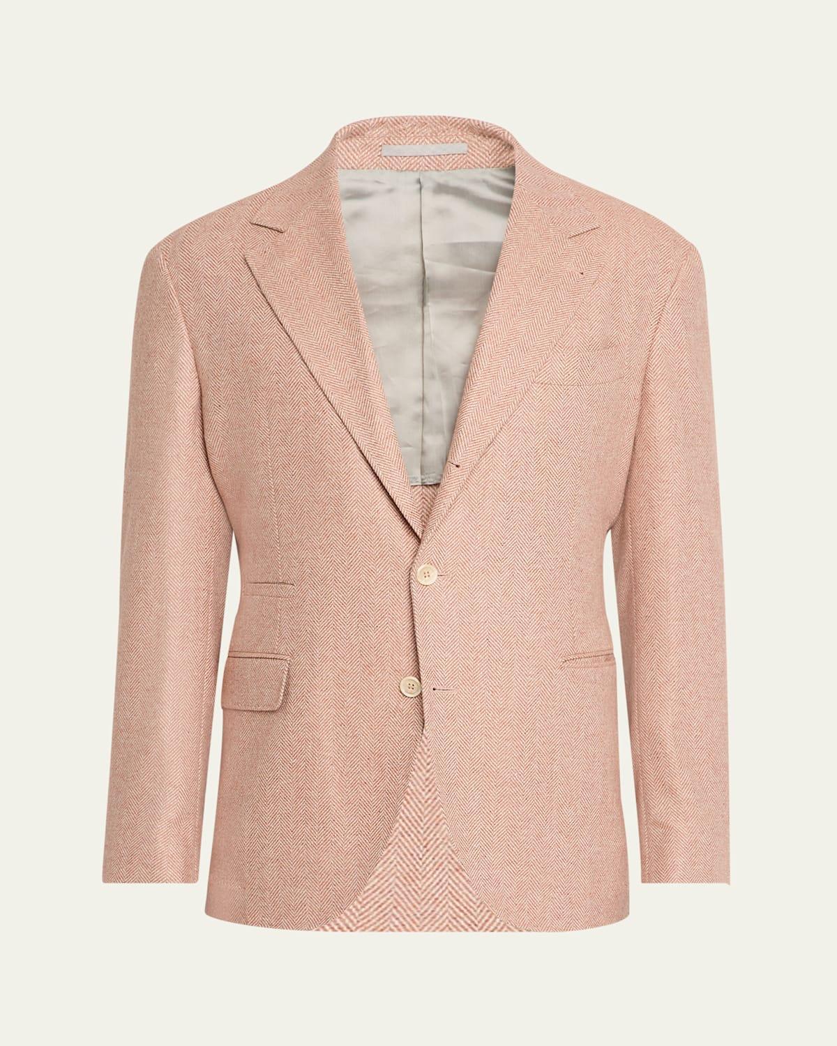 Mens Chevron Three-Button Sport Coat Product Image