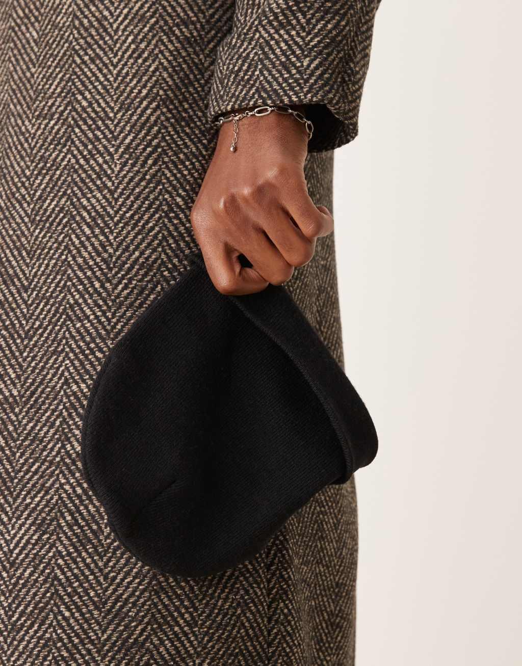 ASOS DESIGN skull beanie in black Product Image