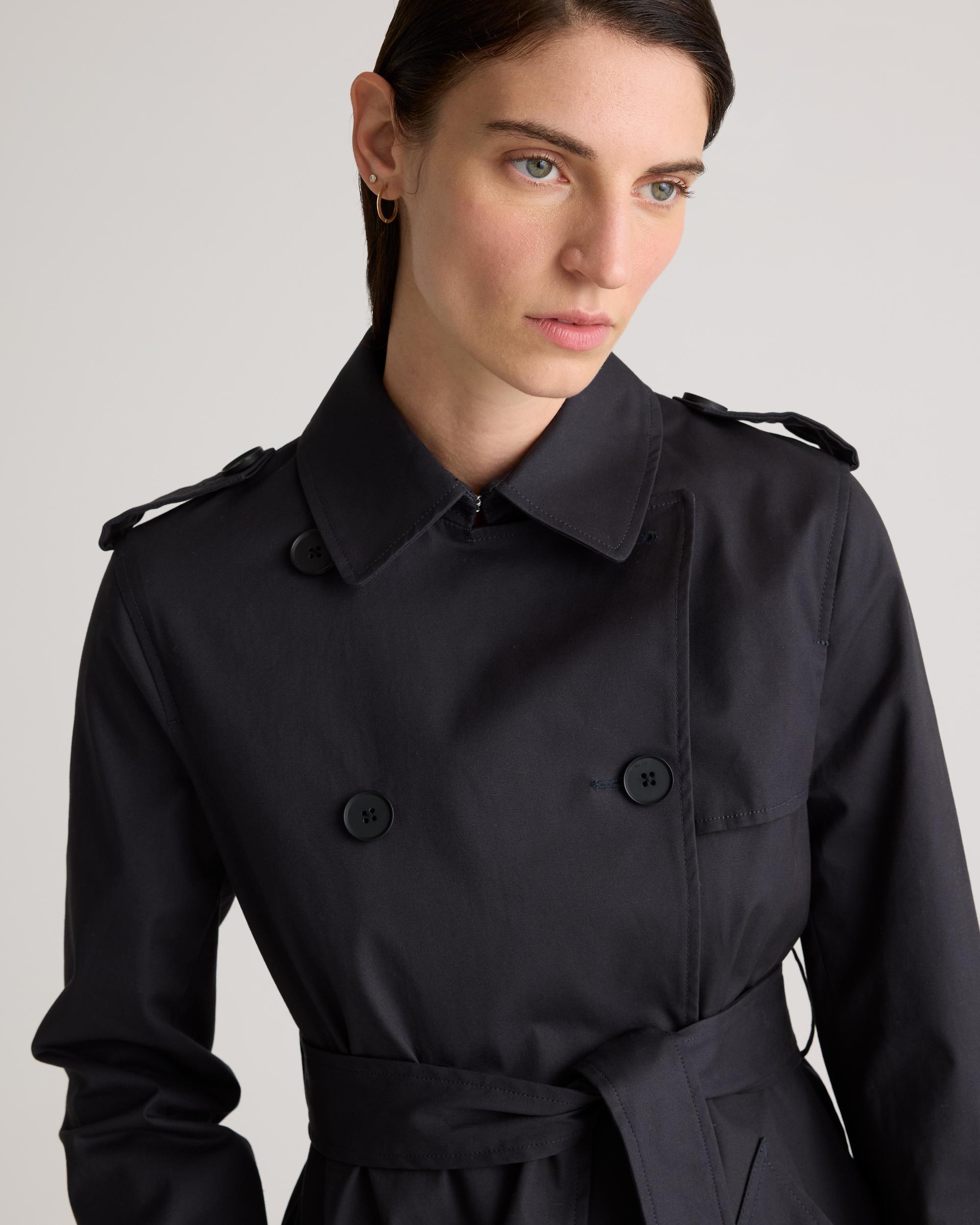 Quince | Women's Comfort Stretch Short Trench Coat Size XL, Organic Cotton Product Image