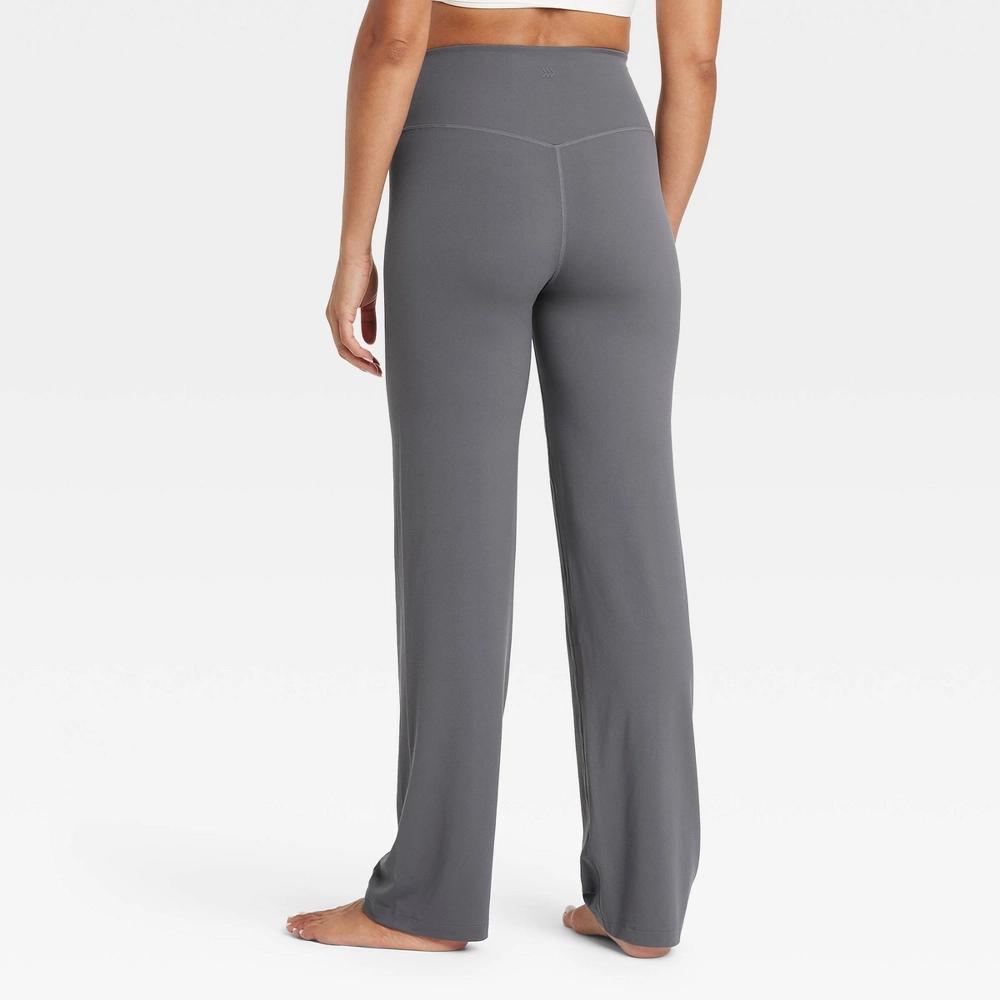 Womens Everyday Soft High-Rise Straight Leg Pants - All In Motion Dark XS: Moisture Wicking, Quick Dry, UPF 50+ Product Image