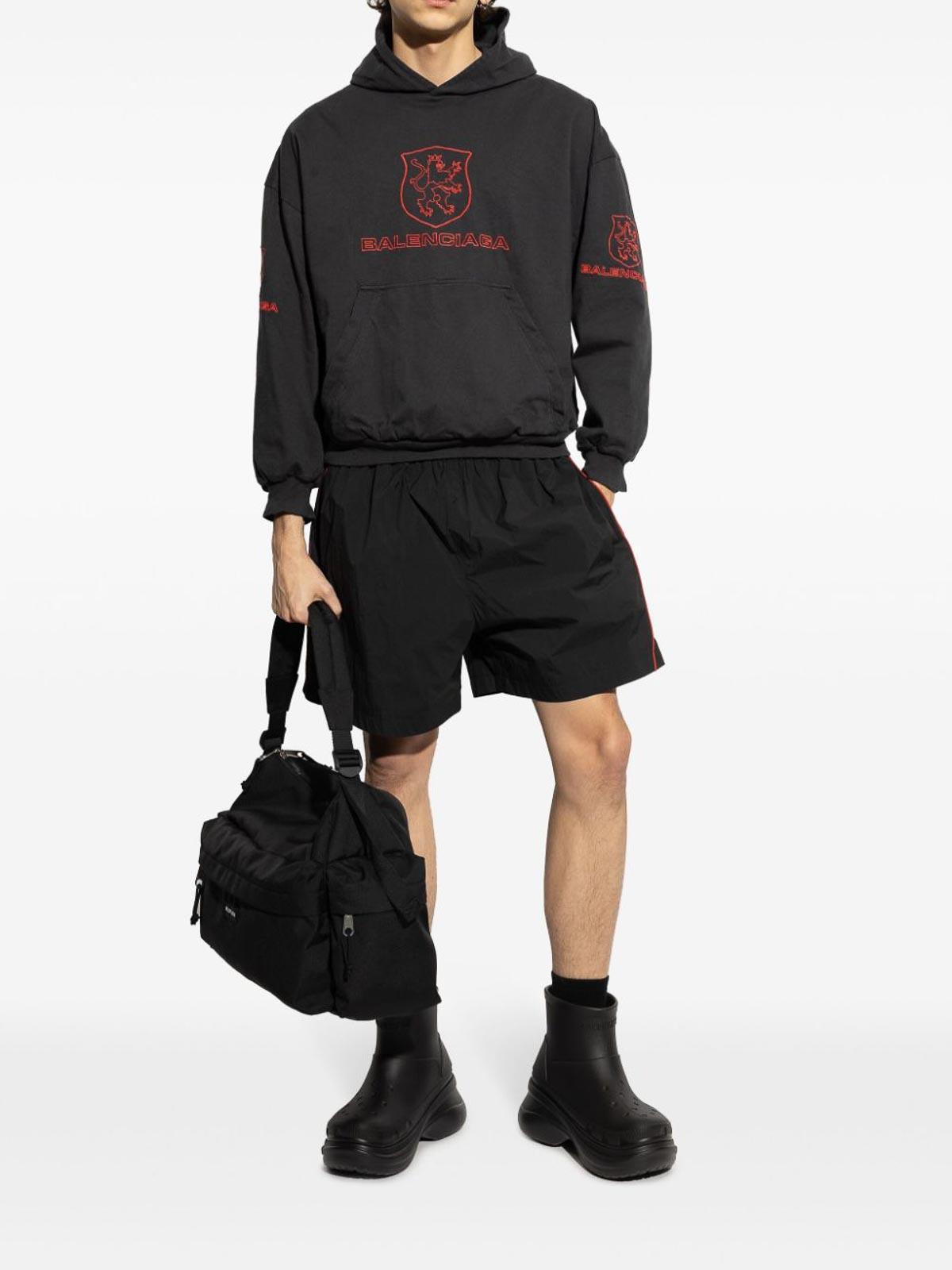BALENCIAGA Black Crocs Edition Rubber Boots In 1000 Product Image