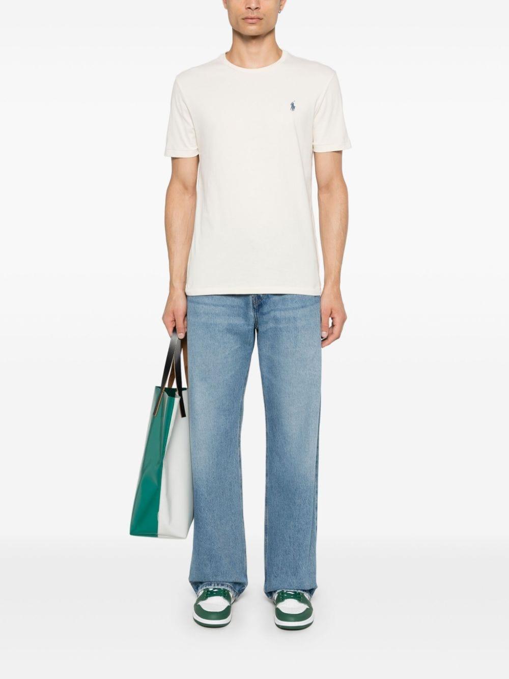 Pony-embroidered T-shirt In Neutrals Product Image