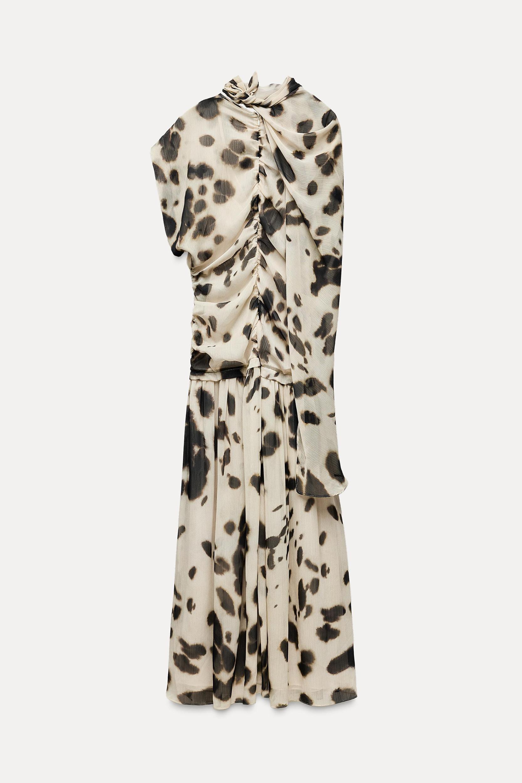 ANIMAL PRINT VOLUMINOUS DRESS ZW COLLECTION Product Image