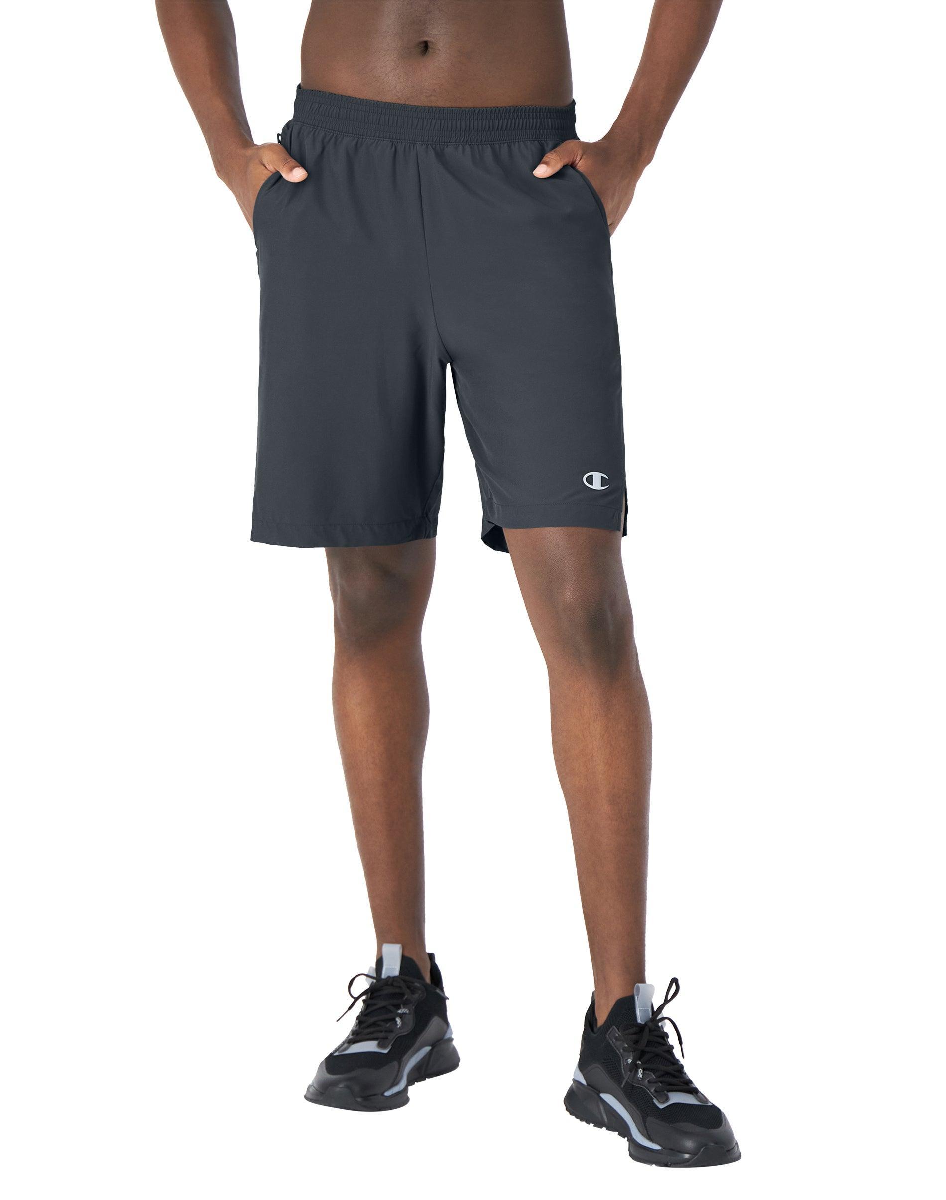 Mens Champion MVP Athletic Shorts, Moisture Wicking, C Logo, 9 Stealth M Product Image