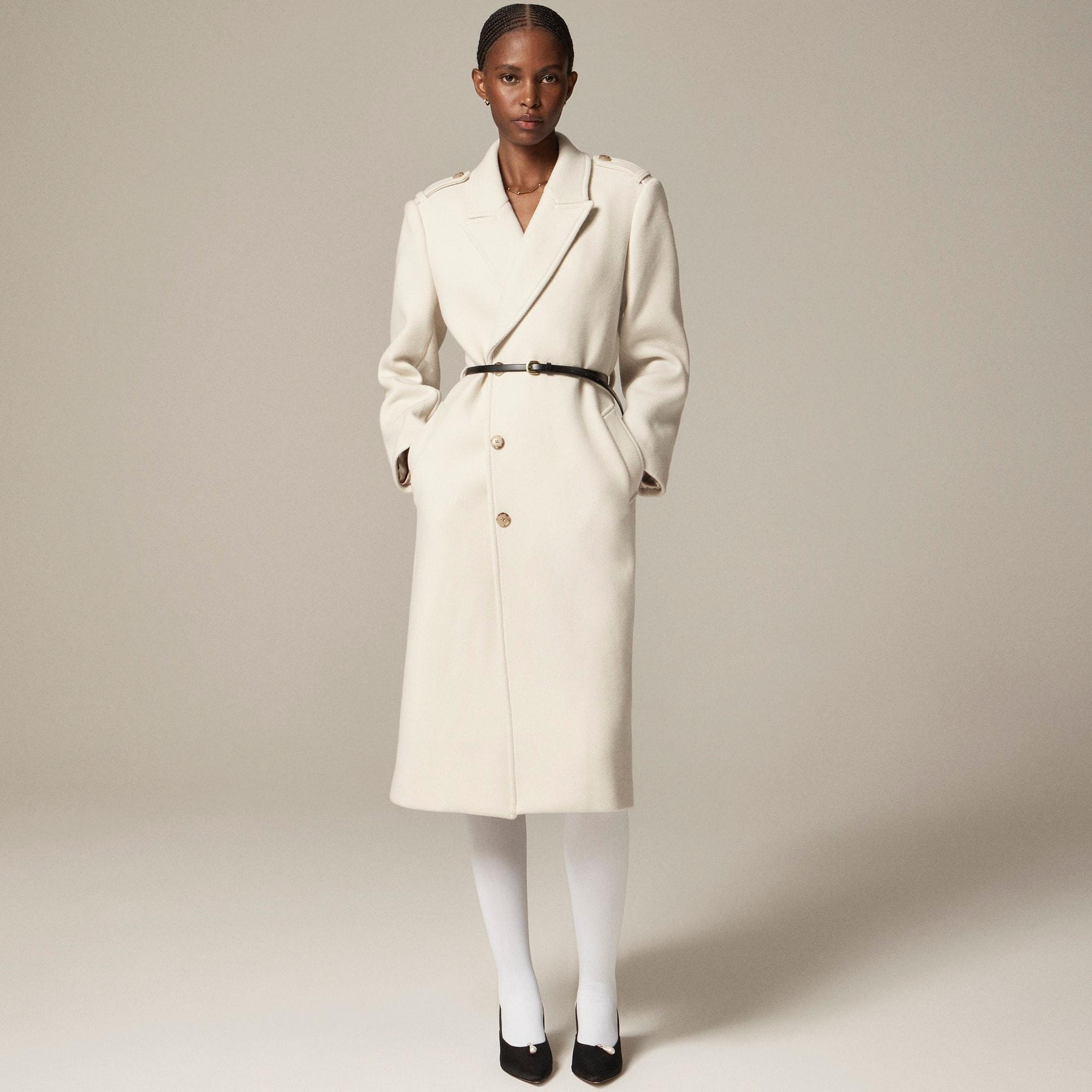 Wrap trench coat in Italian double-faced wool blend Product Image