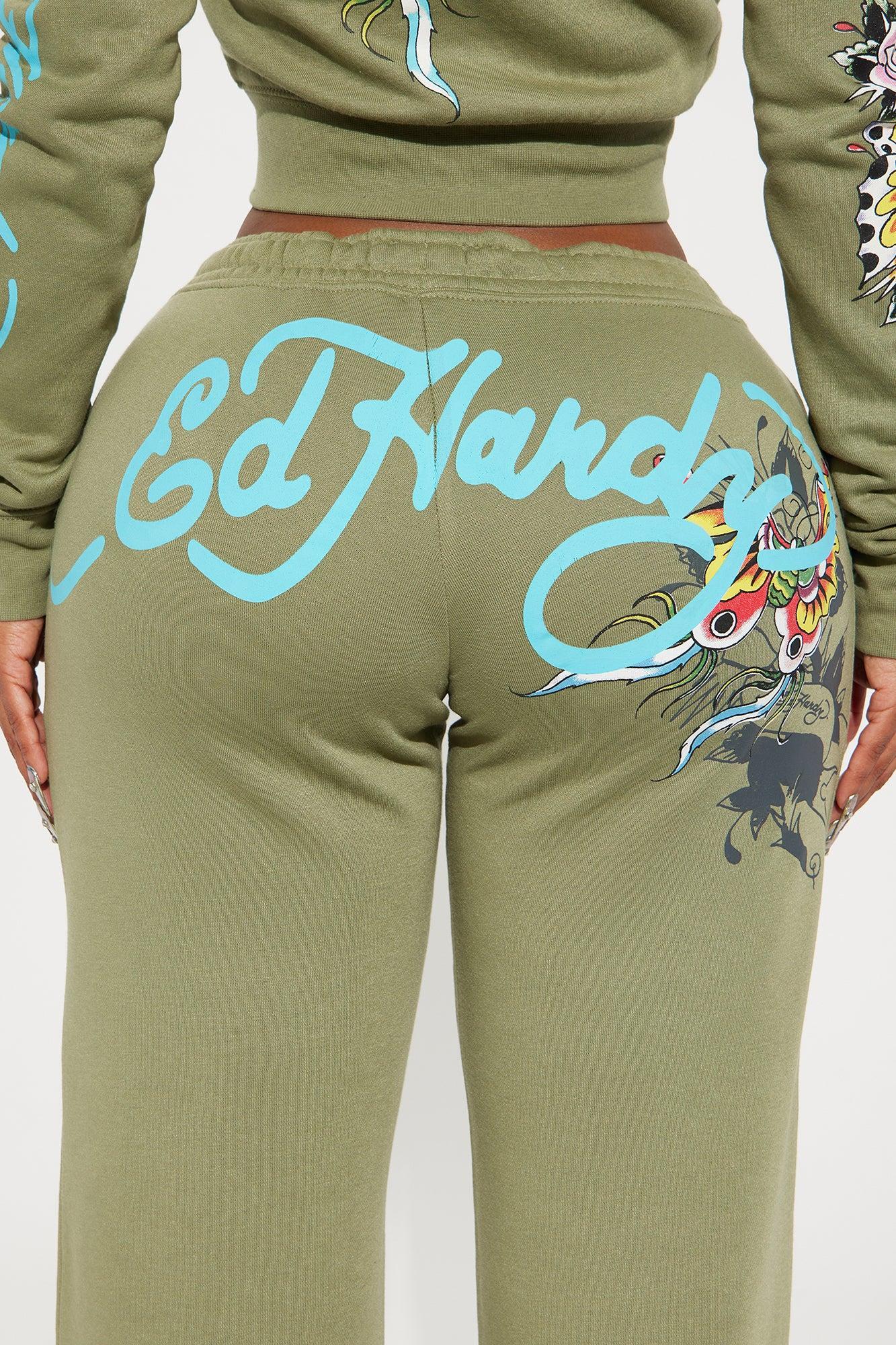 Ed Hardy Butterfly Pant - Sage Product Image