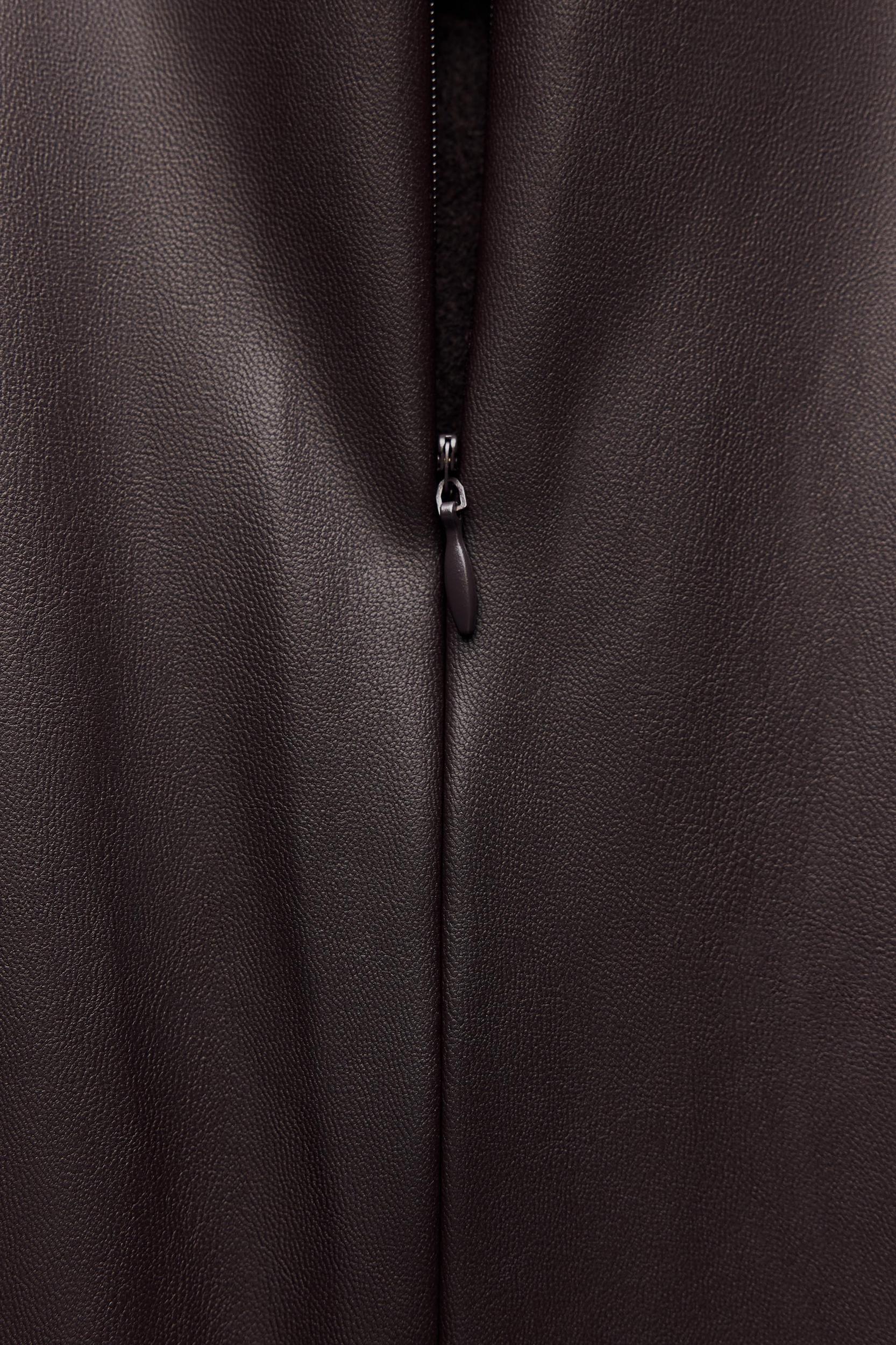 FAUX LEATHER MIDI DRESS Product Image