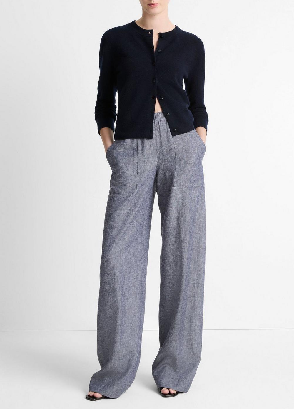 Womens Half Moon Wool & Cashmere Blend Cardigan Product Image