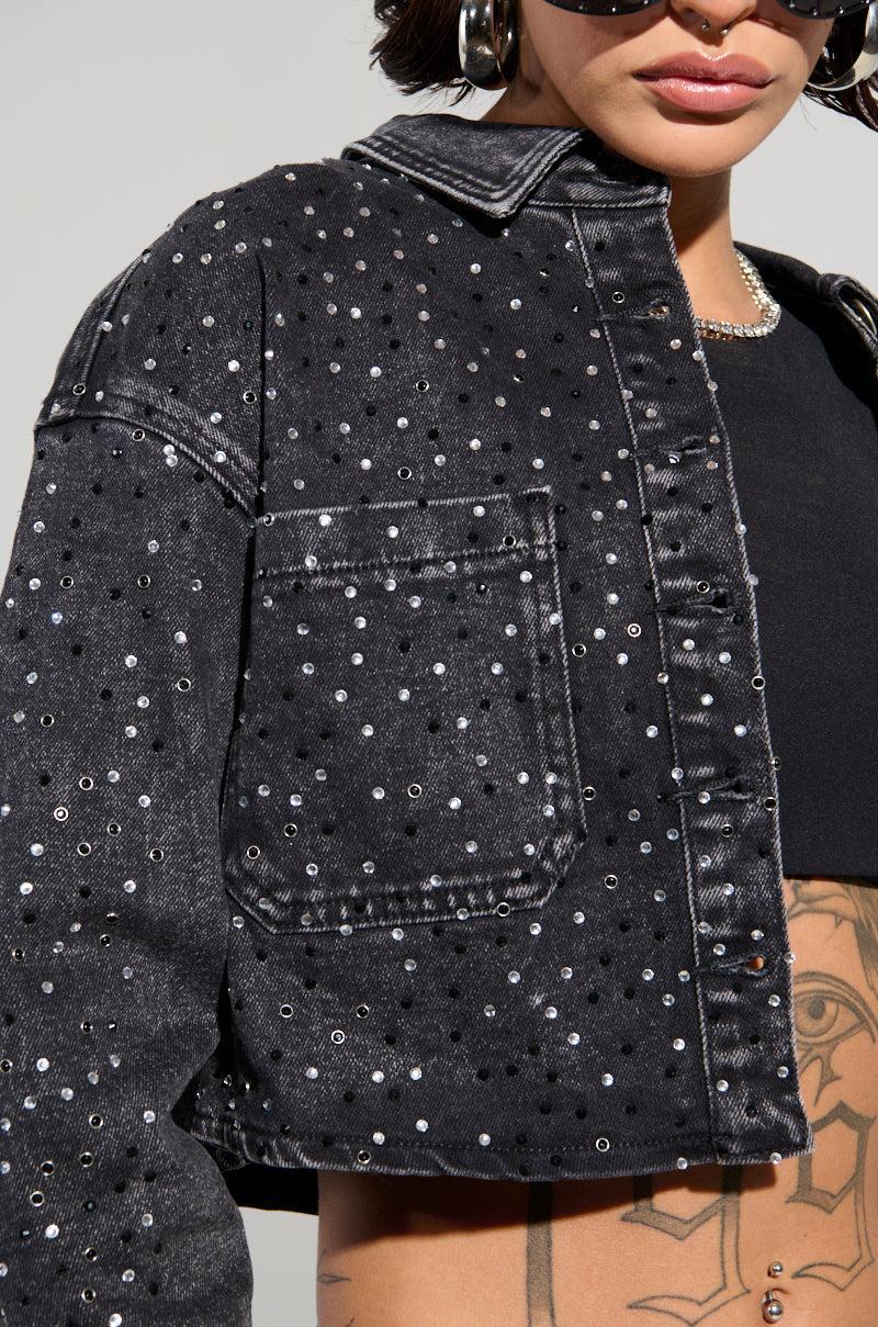 EMMIE EMBELLISHED DENIM JACKET Product Image