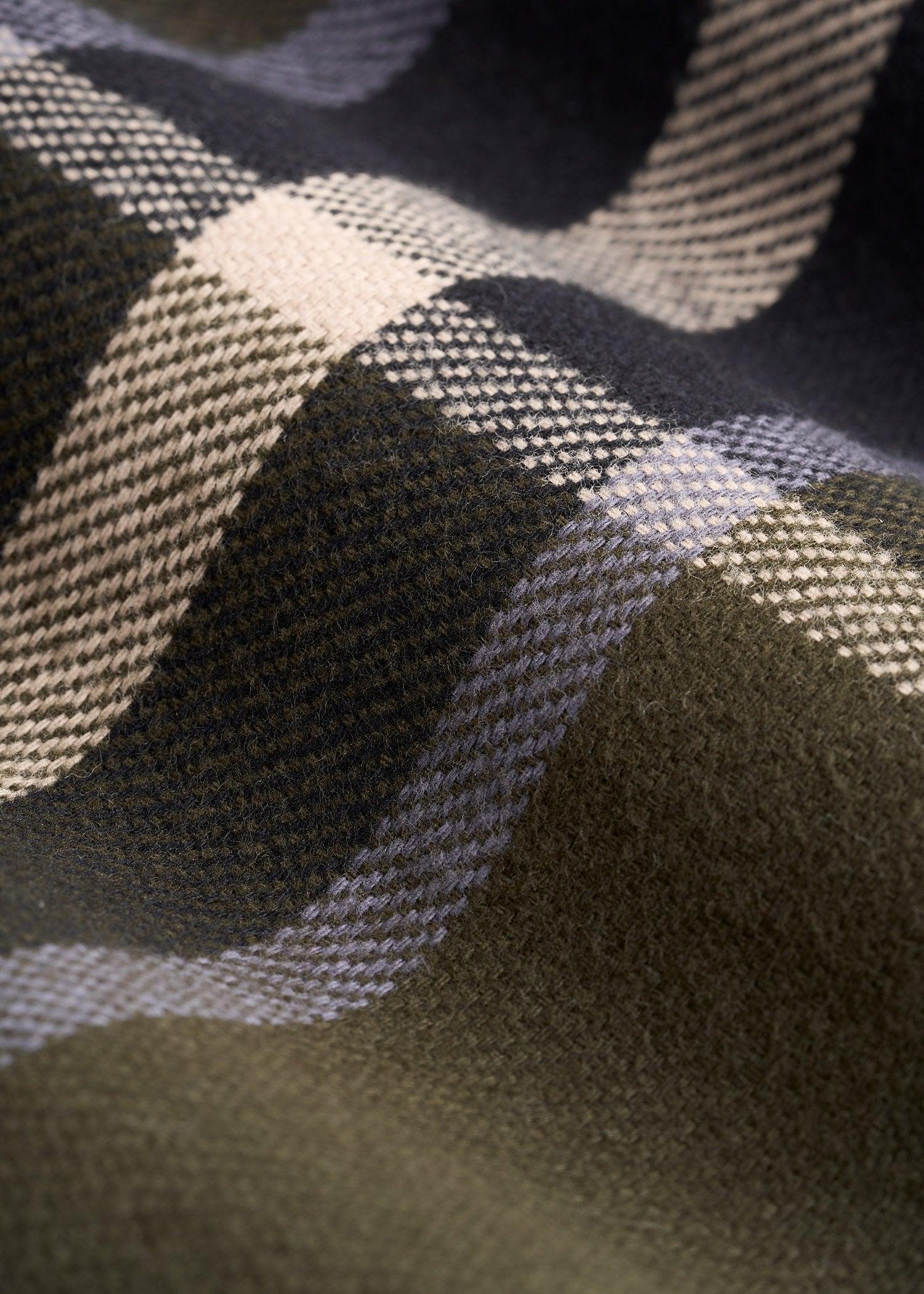 Nelson Flannel Shirt for Tall Men in Olive Plaid Product Image