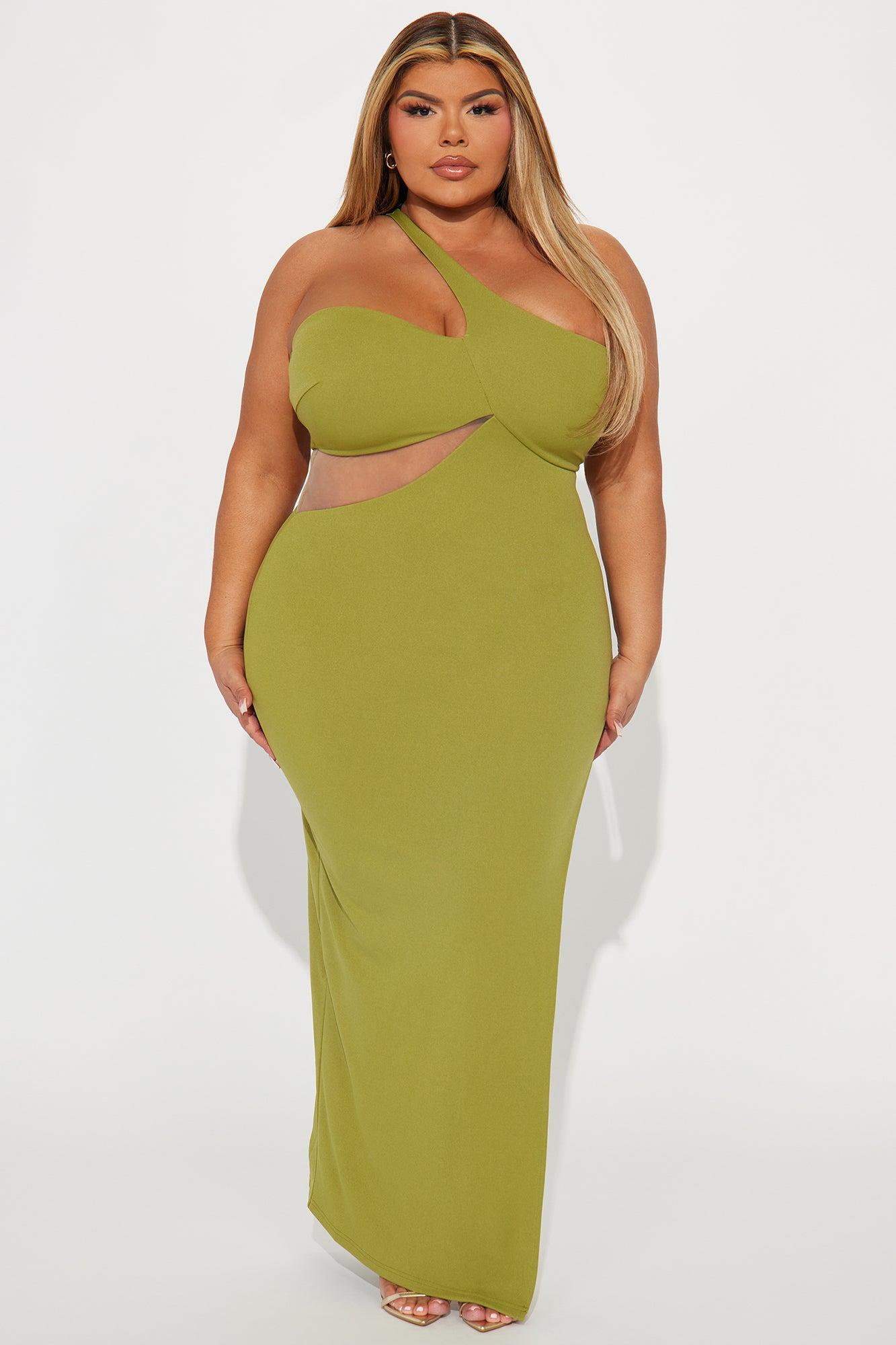 After Dinner Cocktail Maxi Dress - Chartreuse Product Image