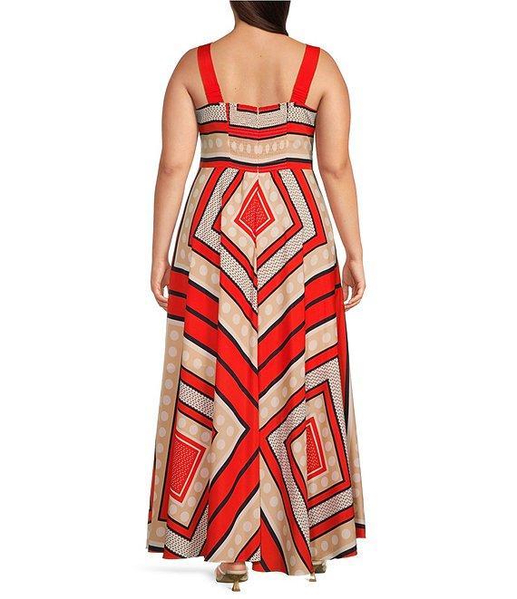 Eliza J Plus Size Scarf Printed Maxi Sundress Product Image