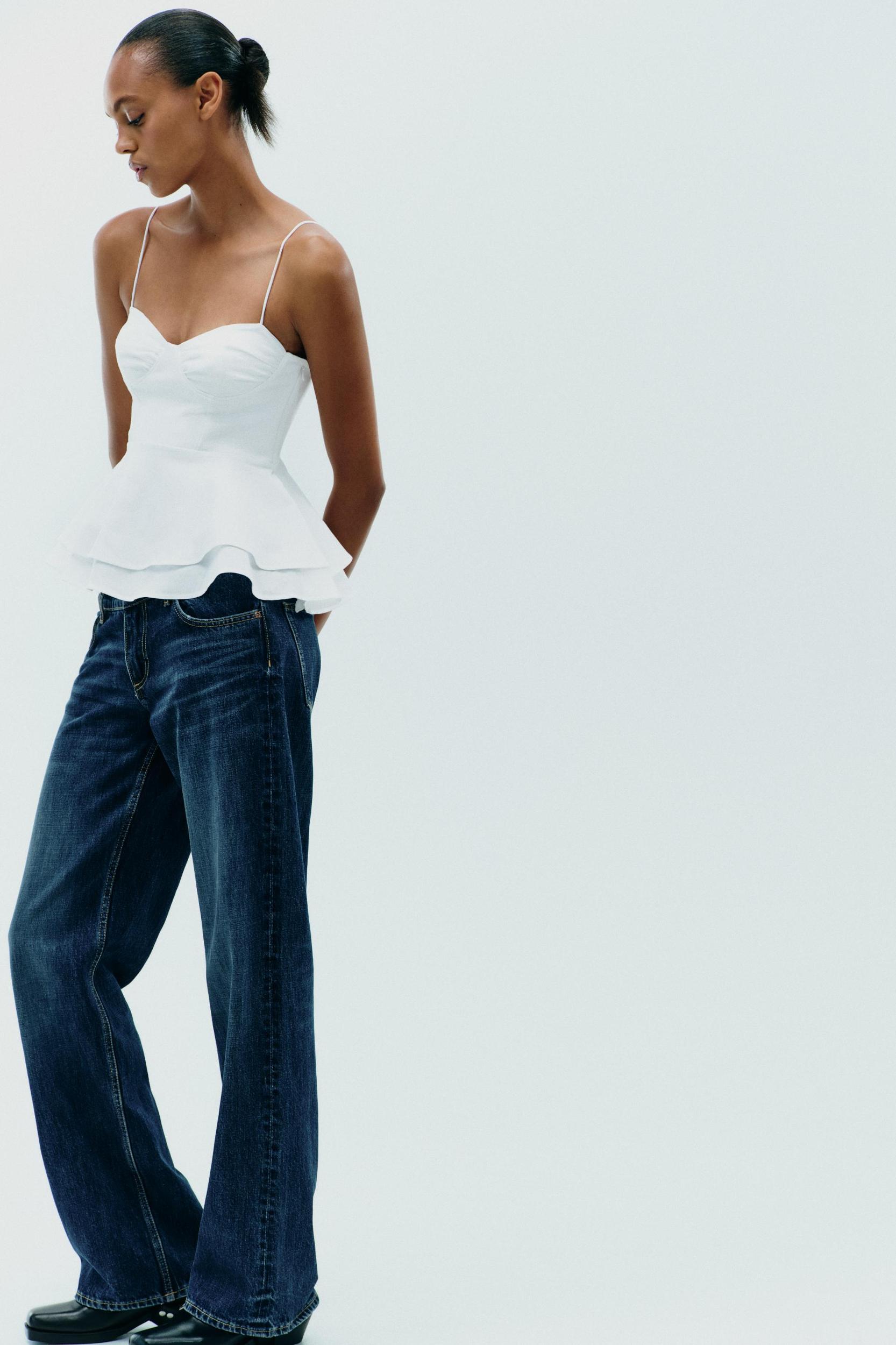 PEPLUM MIXED TOP Product Image