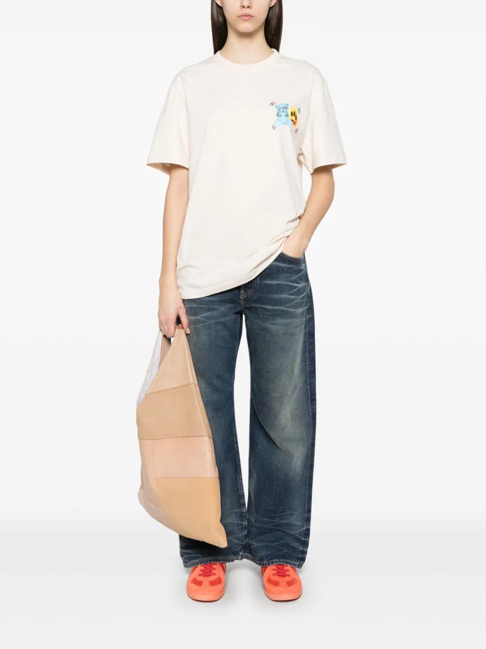 teddy bear-print T-shirt  Product Image