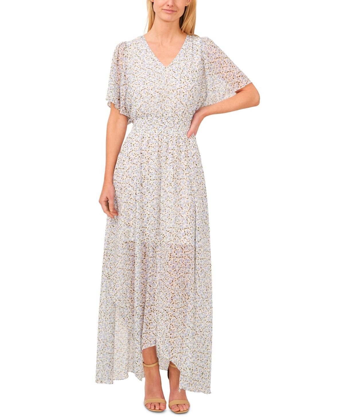 CeCe Smocked Waist Flowy Sleeve Maxi Dress (New Ivory) Women's Dress Product Image