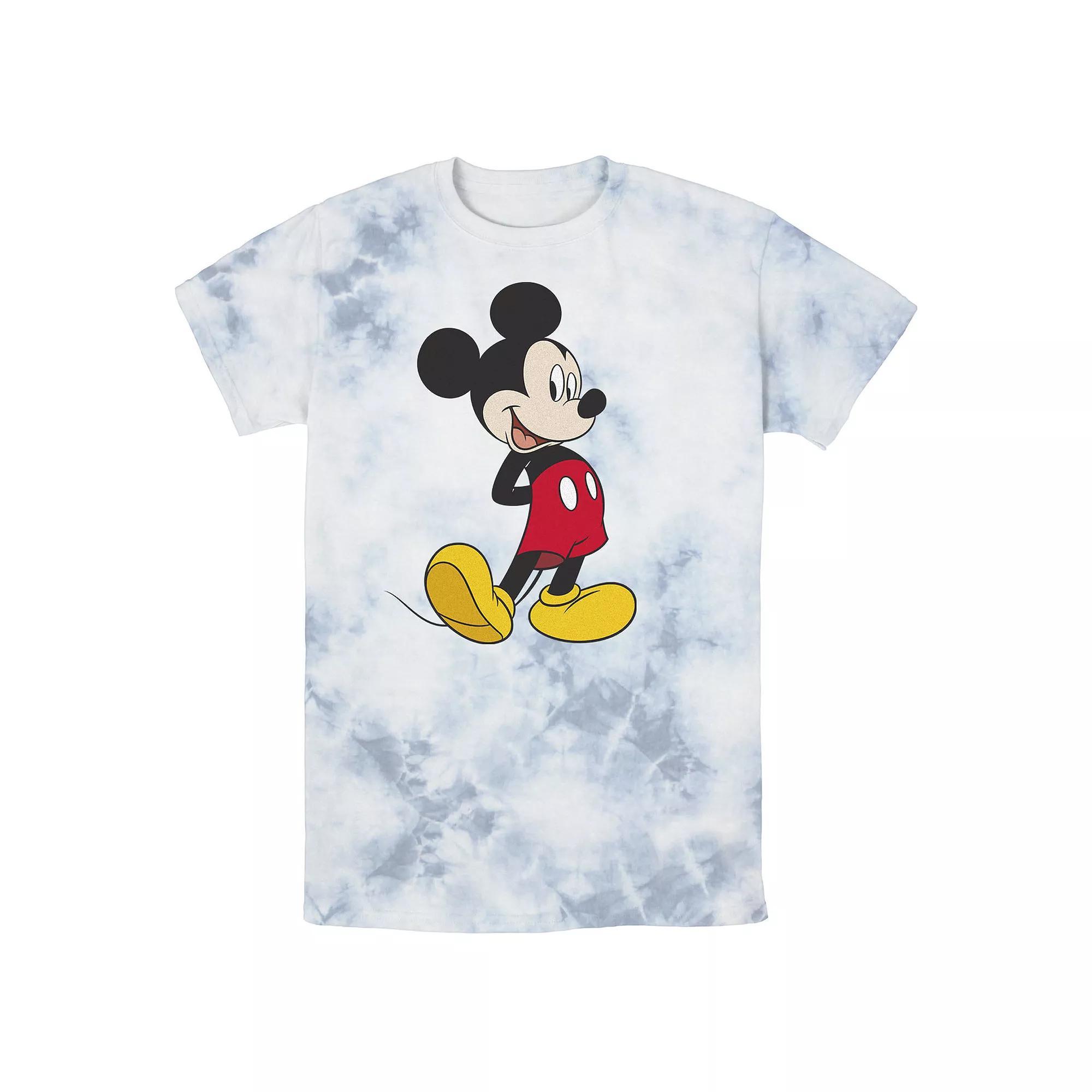 Disney's Mickey Mouse Men's Smiling Pose Wash Tee, Size: XL, Black Grey Product Image