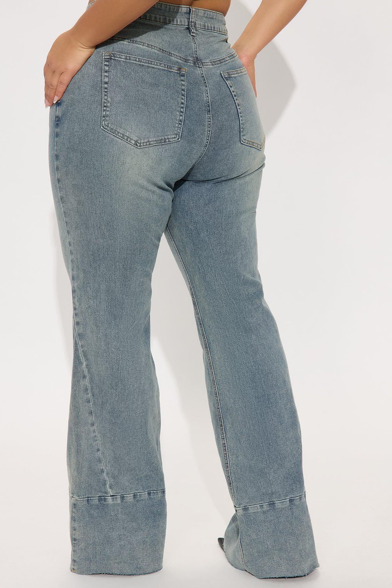 Feel The Beat Low Rise Flare Jeans - Vintage Wash Product Image