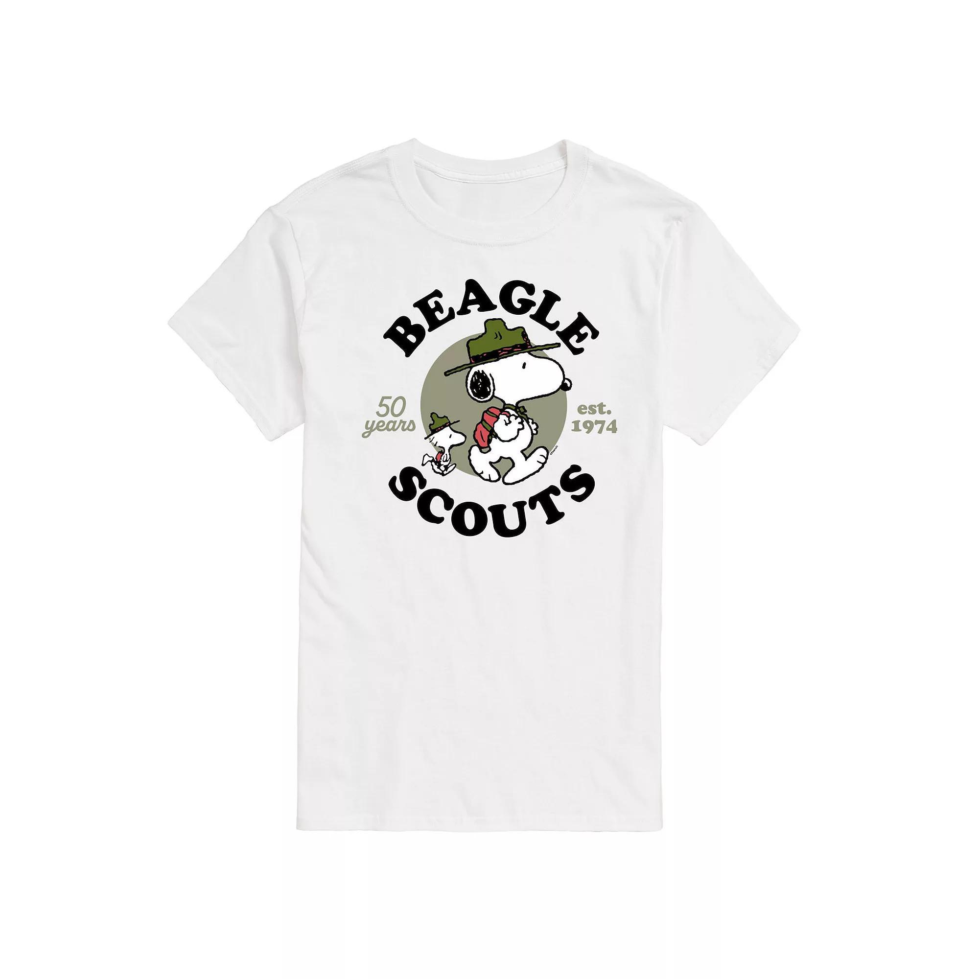 Big & Tall Peanuts Beagle Scouts 50 Years Est. 1974 Graphic Tee, Mens Product Image