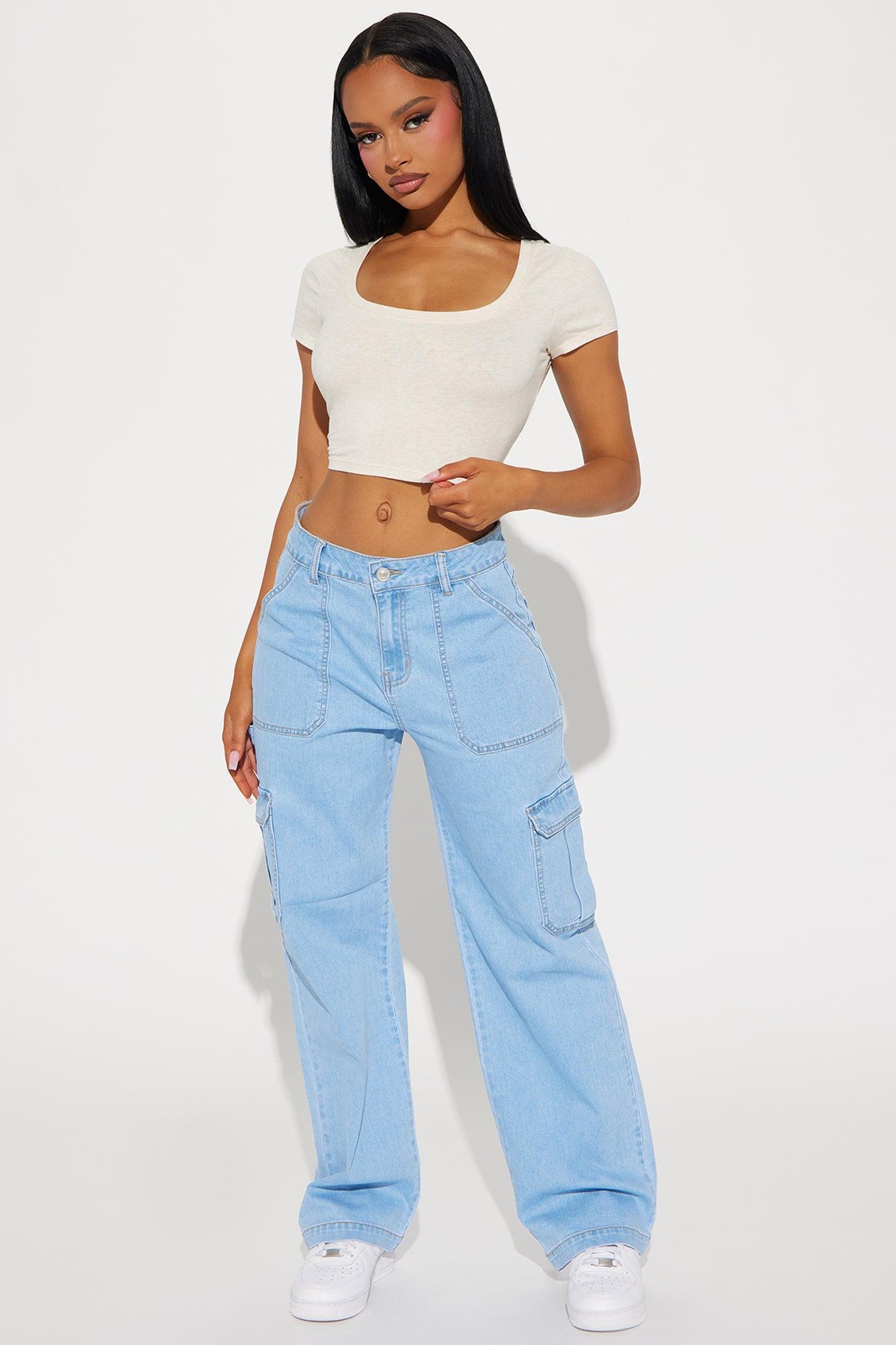Amelia Scoop Neck Tee - Oatmeal Product Image