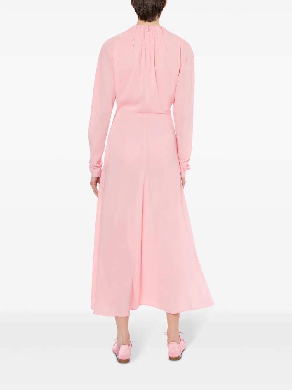 gathered long-sleeve dress Product Image