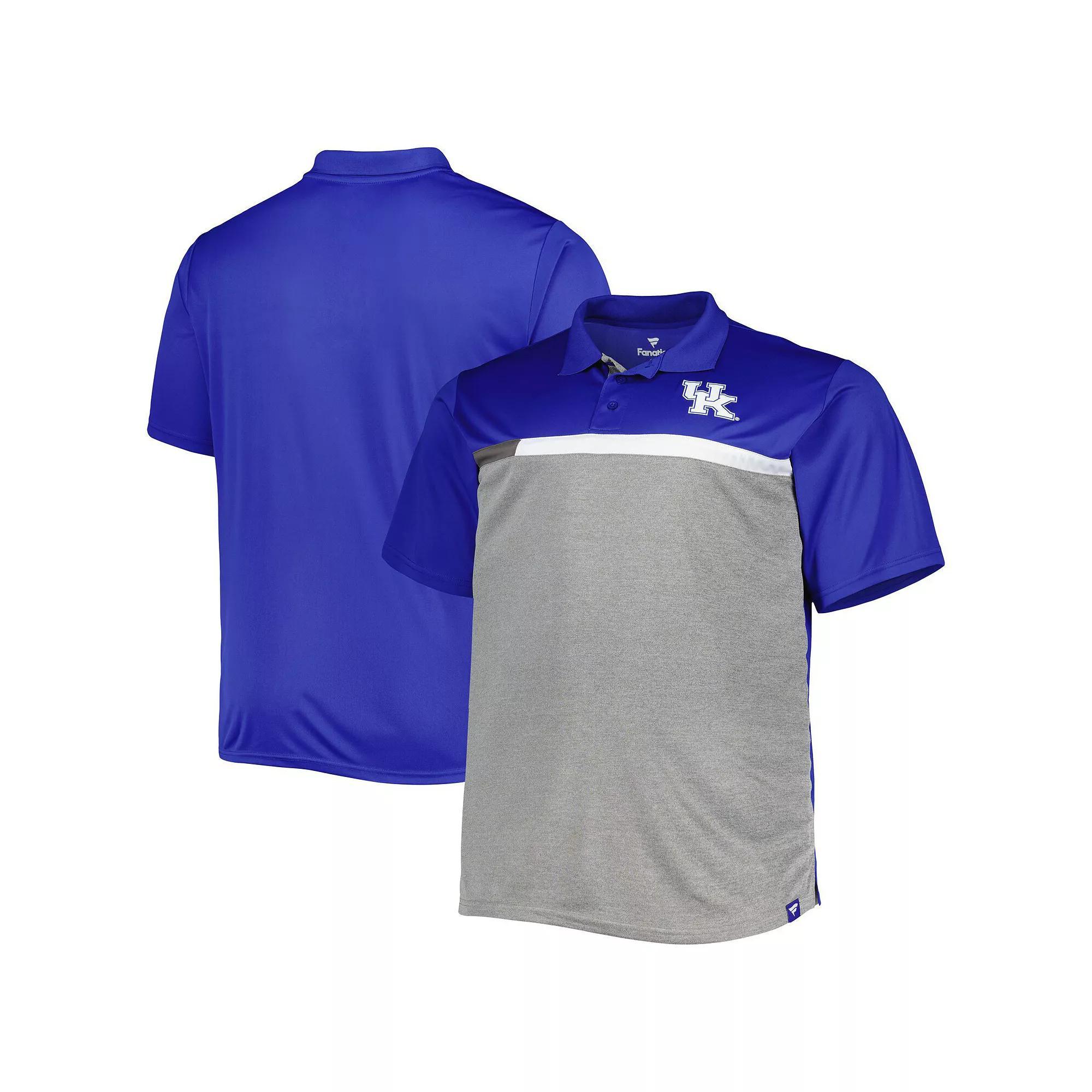 Men's Royal/Gray Kentucky Wildcats Big & Tall Polo, Size: XLT, Blue Product Image