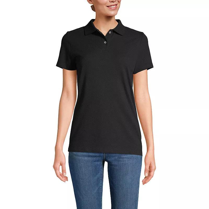 Women's Lands' End Short Sleeve Basic Mesh Polo Shirt, Size: XL, Vibrant Green Product Image