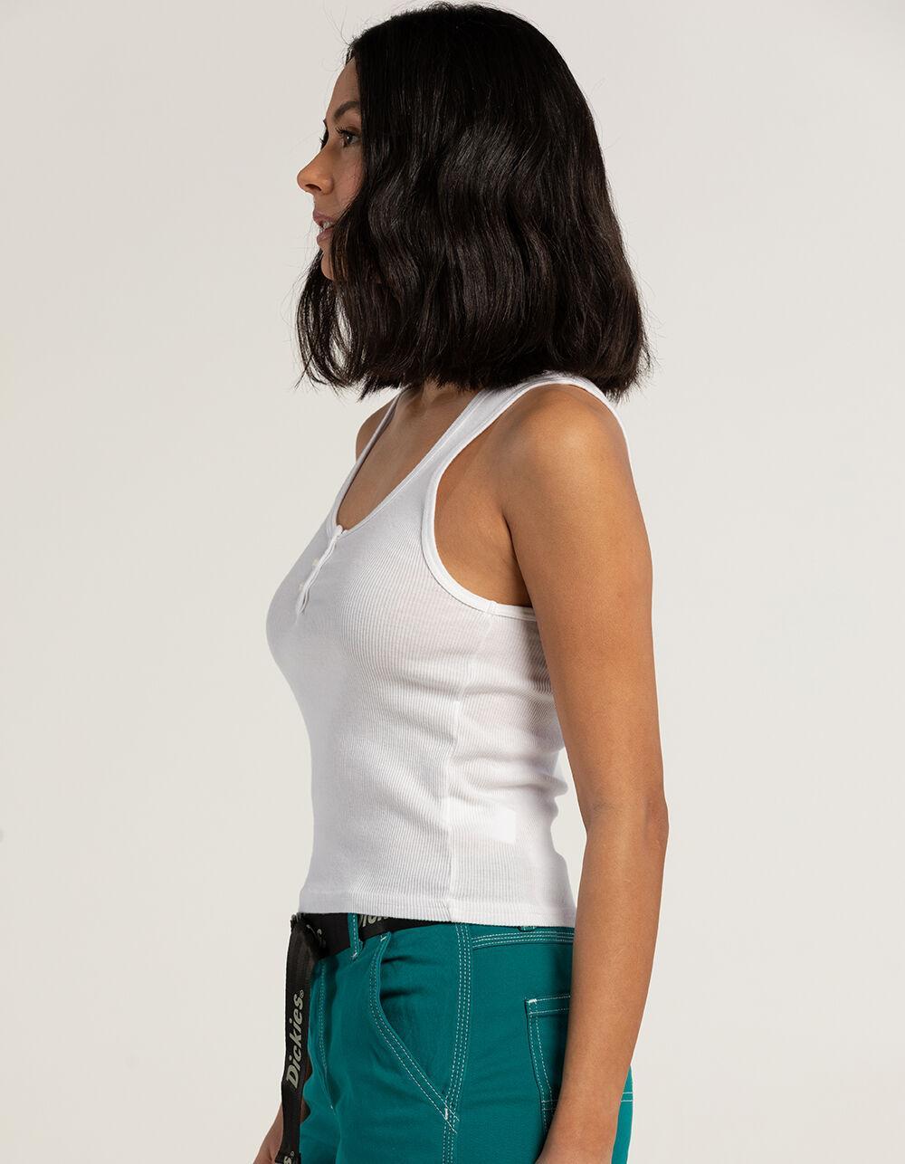 FULL TILT Womens Henley Tank Top Product Image