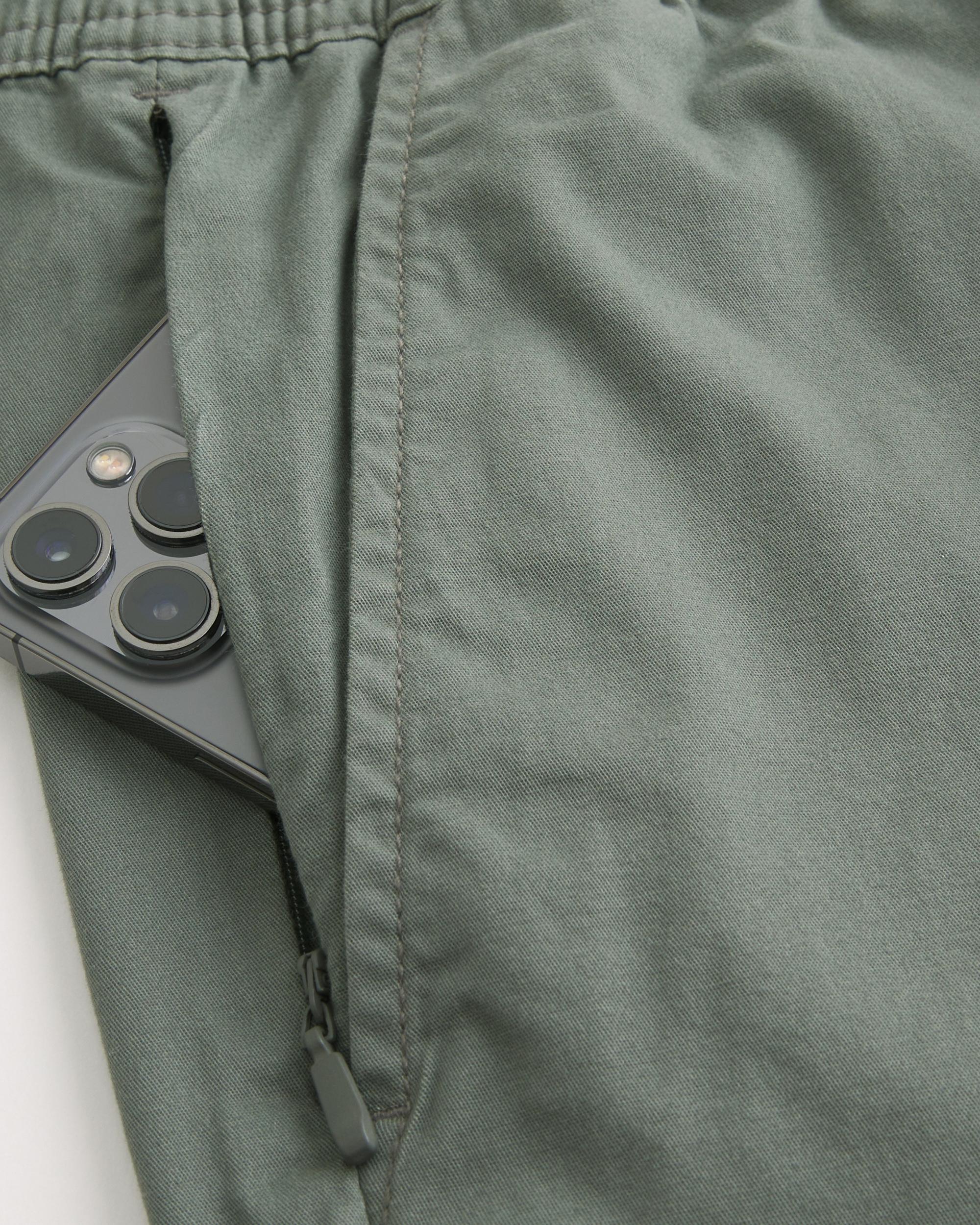 Above-the-Knee Twill Pull-On Shorts Product Image