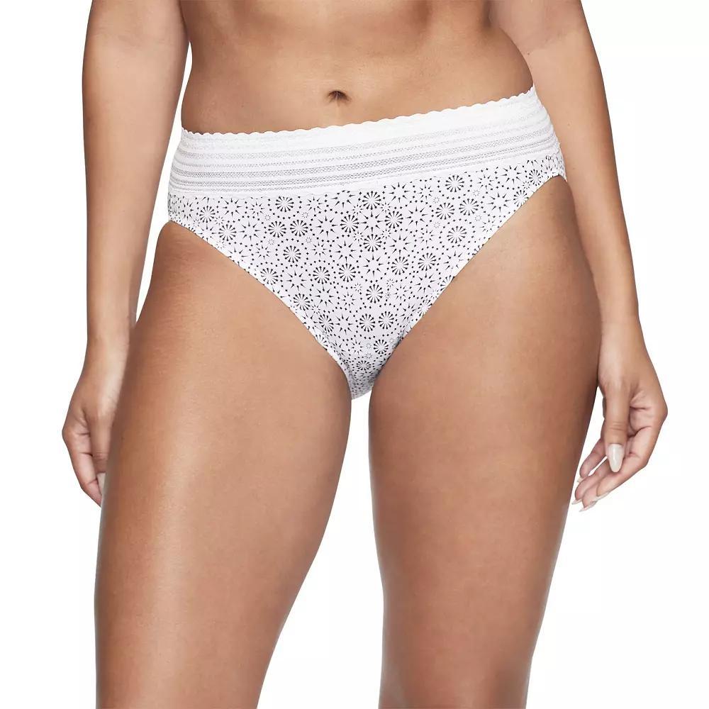 Warners No Pinching, No Problems® Dig-Free Comfort Waist with Lace Microfiber Hi-Cut 5109J, Women's, Size: XL, Evening Blue Star Product Image