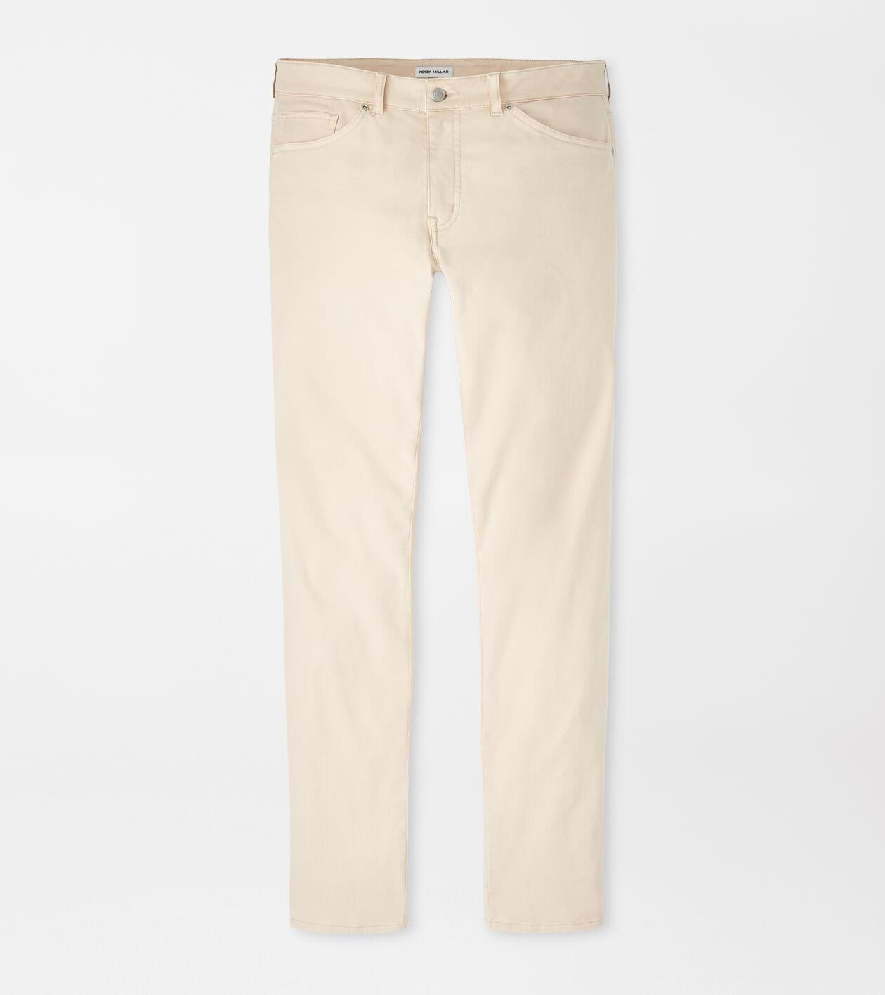 Peter Millar Mens Signature Sateen Five-Pocket Pant | Color: Grain | Size: 31 Product Image