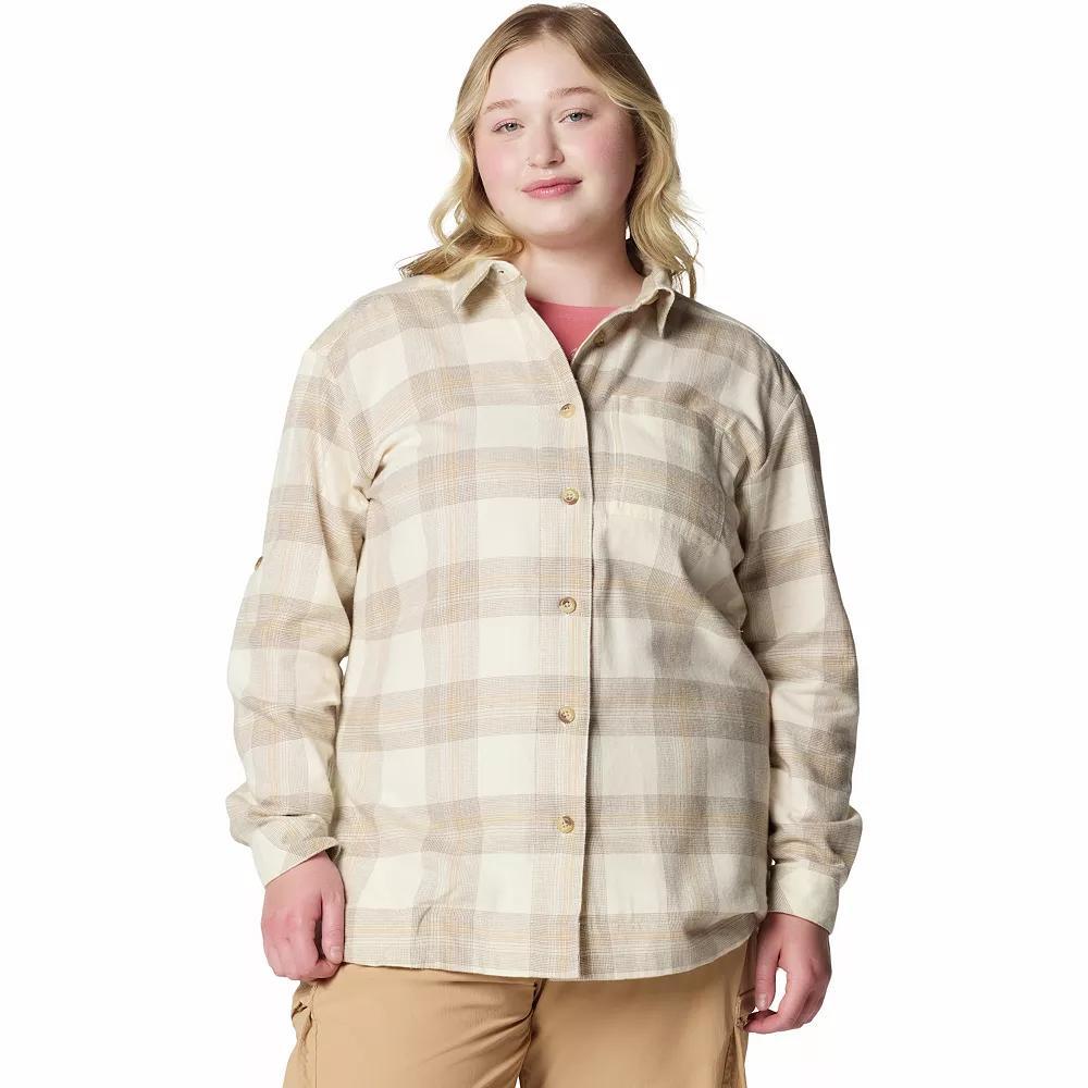 Plus Size Columbia Holly Hideaway™ Plaid Flannel Shirt, Women's, Size: 2XL, Canteen Team Plaid Product Image