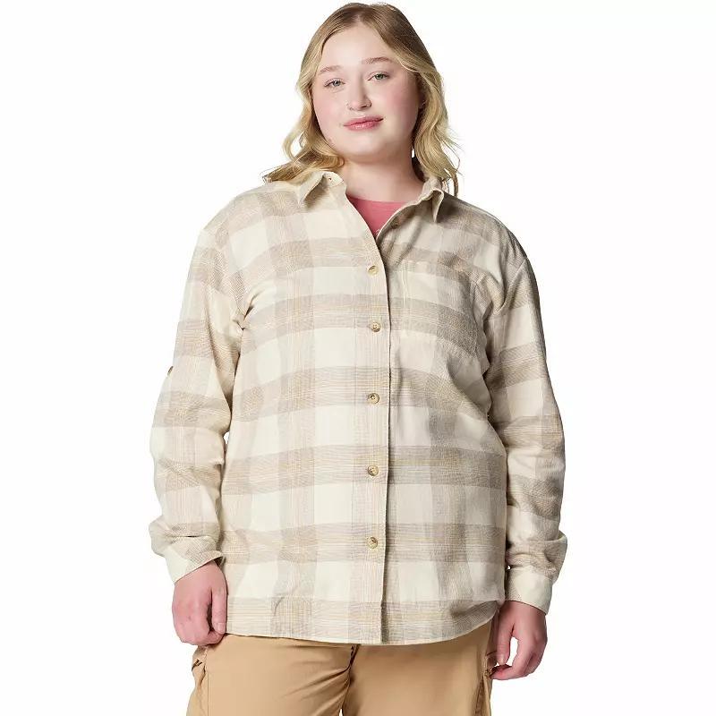 Plus Size Columbia Holly Hideaway™ Plaid Flannel Shirt, Women's, Size: 2XL, Canteen Team Plaid Product Image