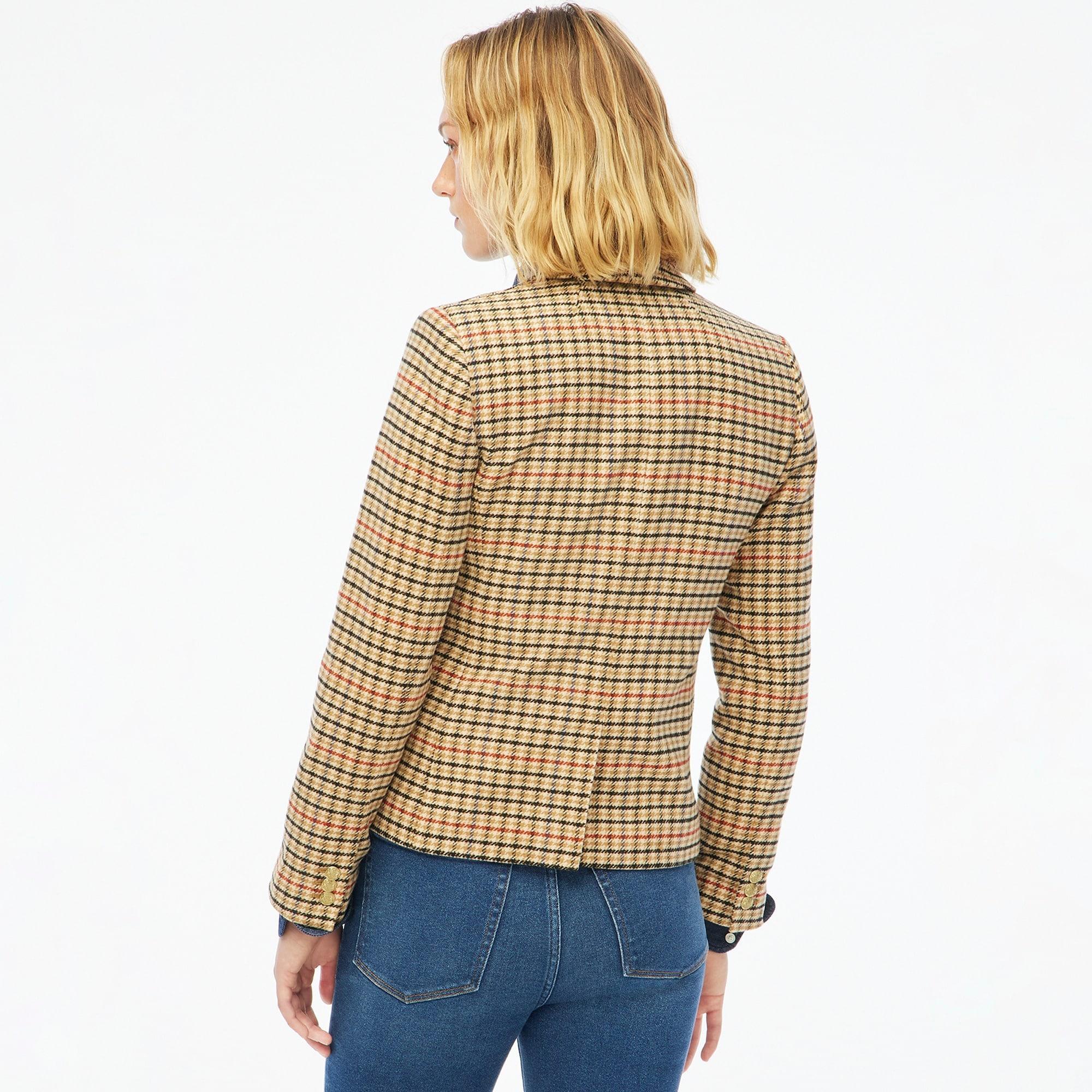 Herringbone wool-blend schoolboy blazer Product Image