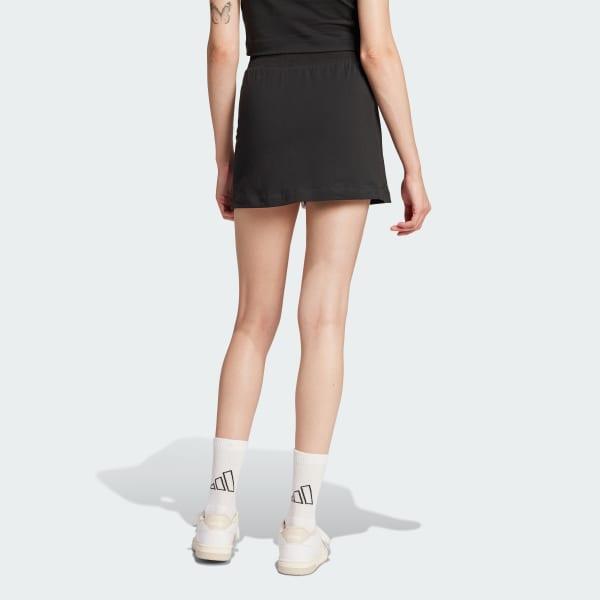 Women's adidas Essentials Cotton Skort, Size: Medium, Black Product Image